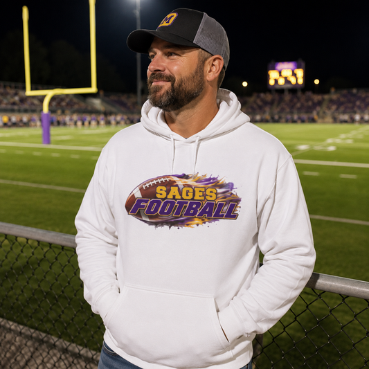 Sages Flaming Football Hoodie