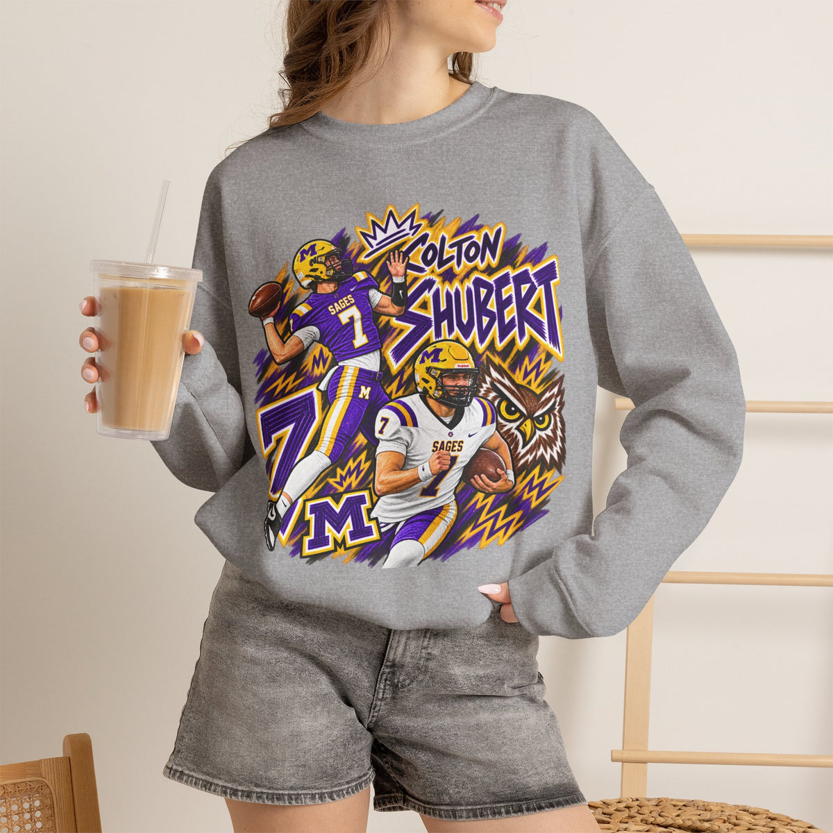 Colton Shubert Graphic Sketch Crewneck Sweatshirt