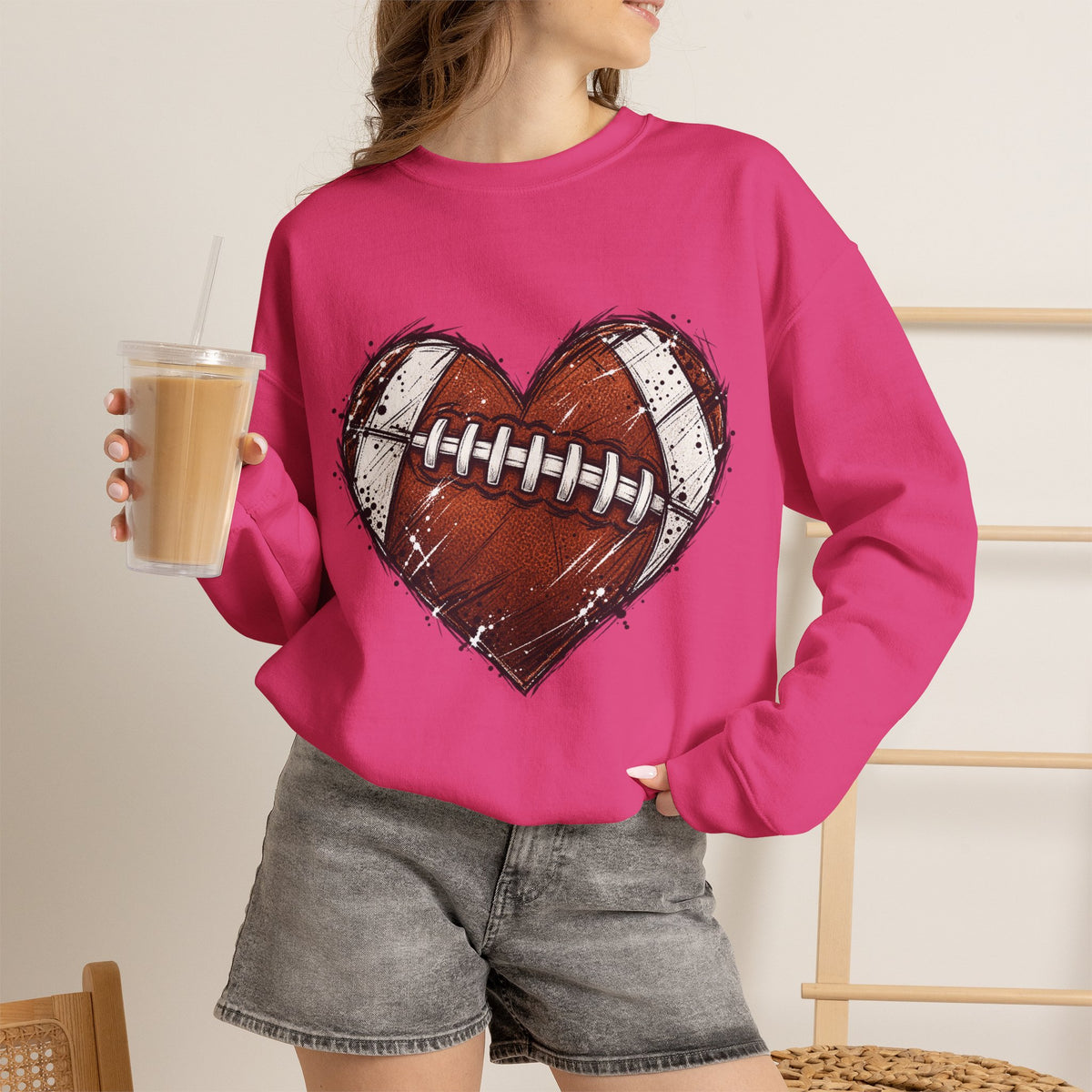 Unisex Heavy Blend™ Football Crewneck Sweatshirt