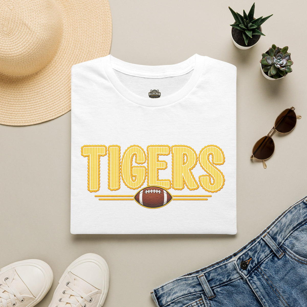 Tigers Football T-Shirt – Vintage Yellow Team Tee