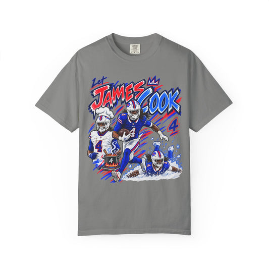 James Cook, LET JAMES COOK Graphic T-Shirt - Sunday Standouts Sketch Series