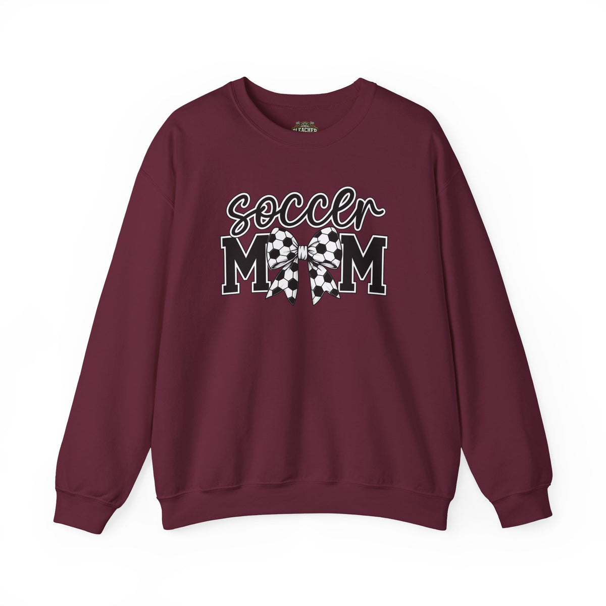 Soccer Mom Crewneck Sweatshirt — Cheer Mom Graphic Pullover with Soccer Bow
