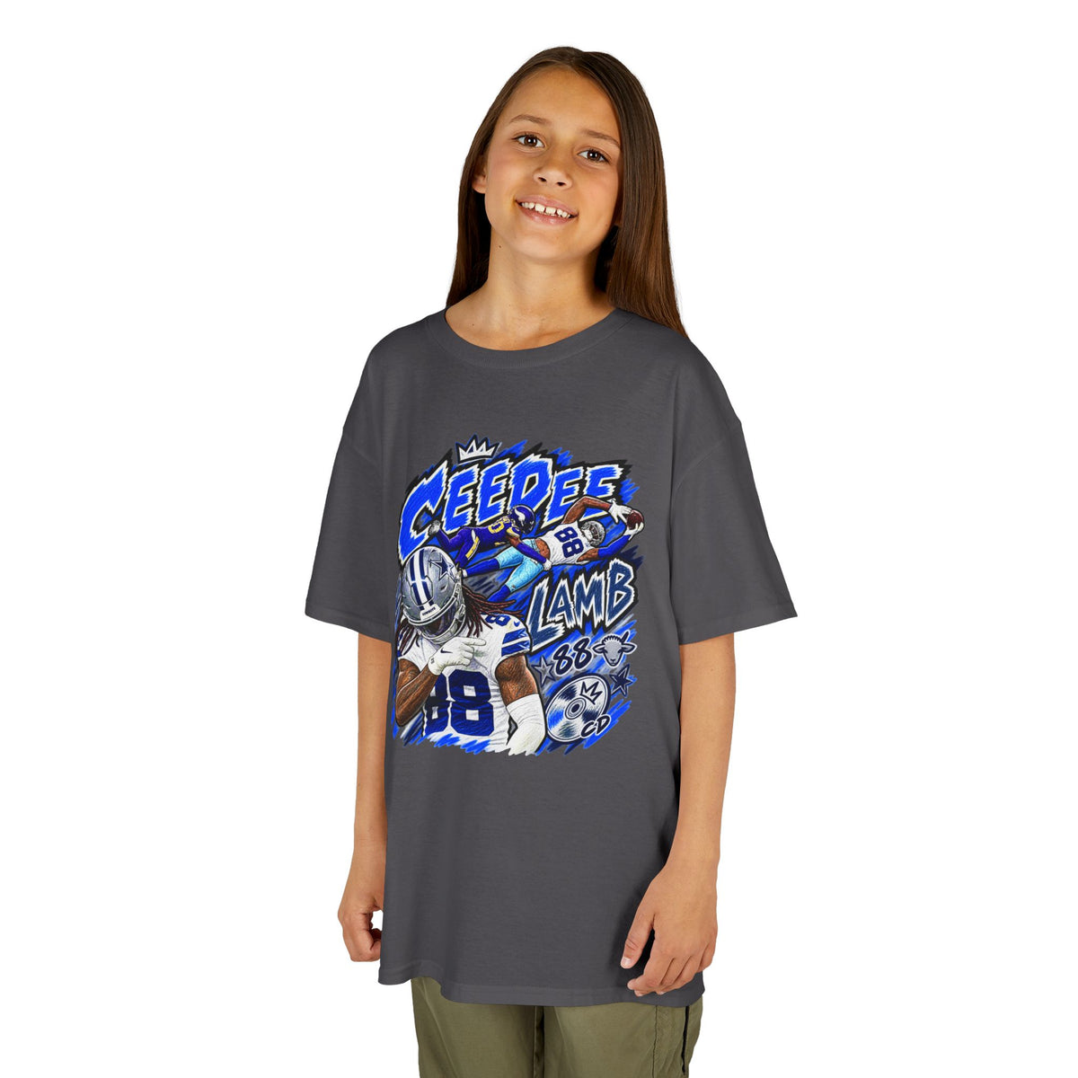 YOUTH CeeDee Lamb Graphic T-Shirt - Sunday Standouts Sketch Series