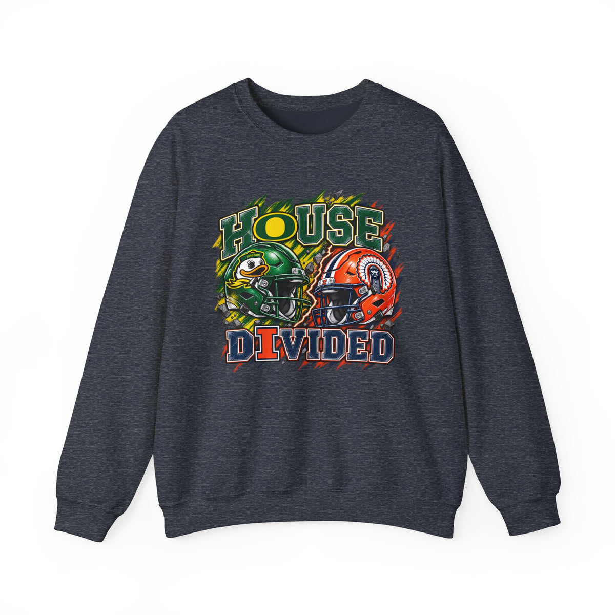 House Divided Graphic Crewneck Sweatshirt - Oregon vs. Illinois