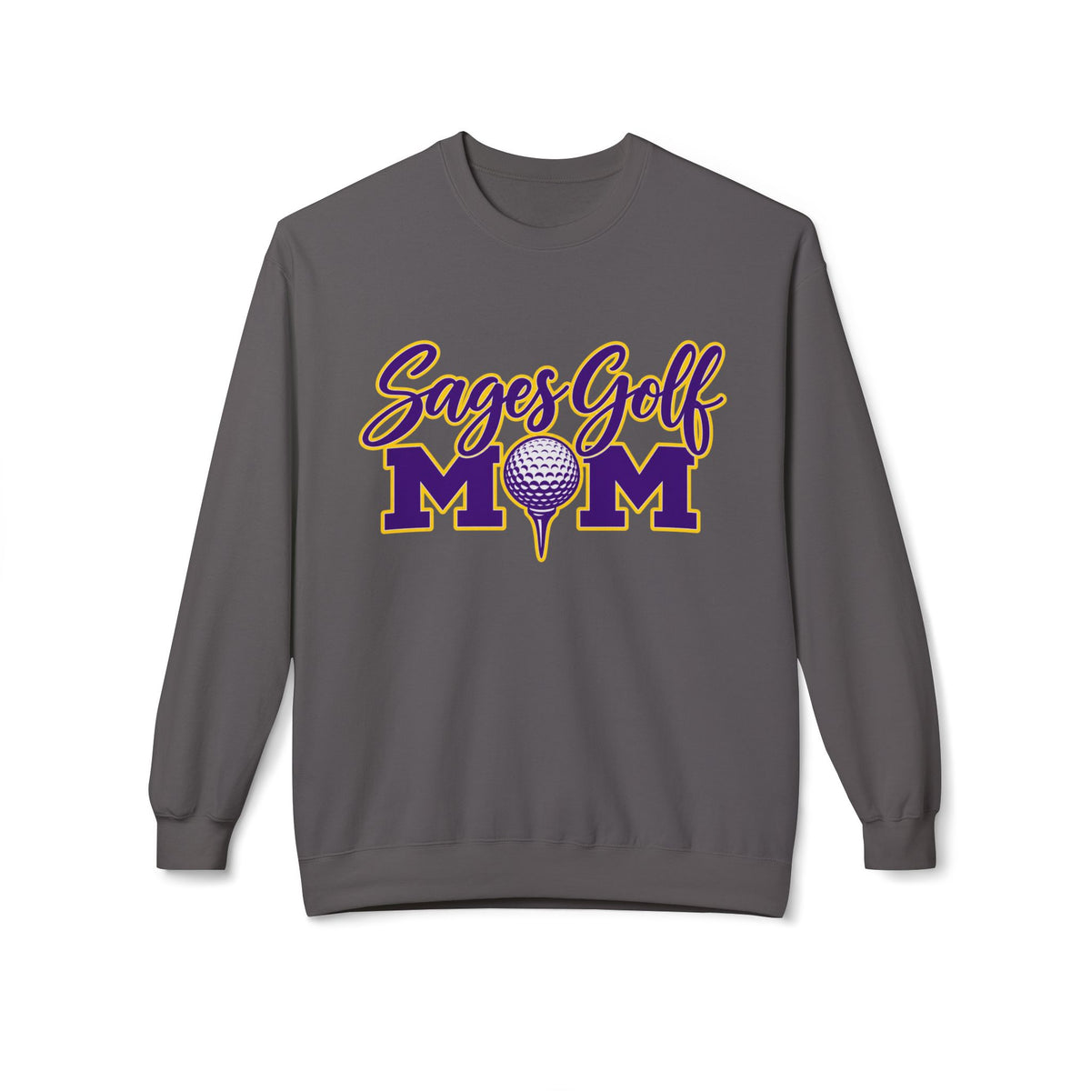 Sages Golf Mom Crewneck Sweatshirt — Golf Mom Pullover with Tee & Ball Design