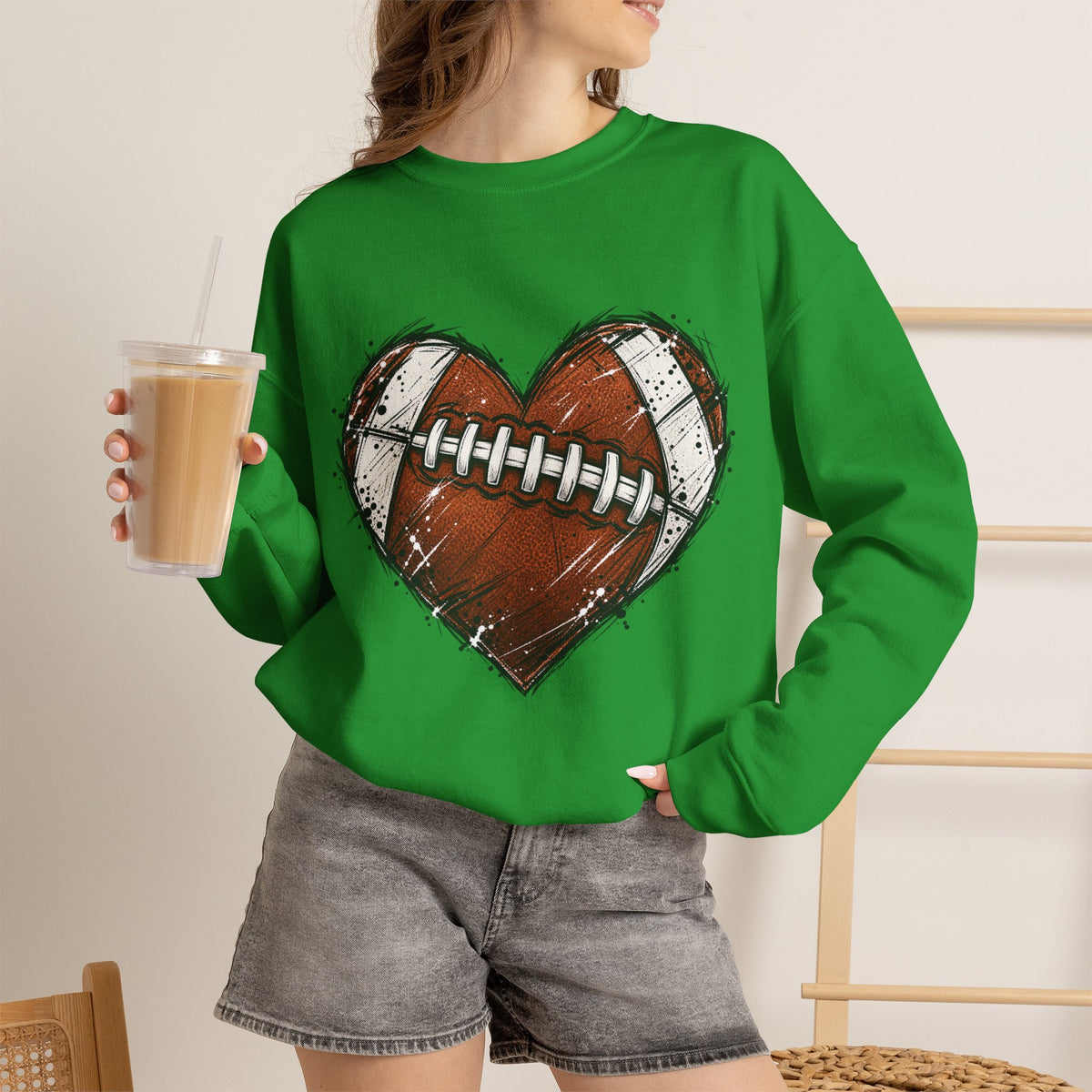 Unisex Heavy Blend™ Football Crewneck Sweatshirt