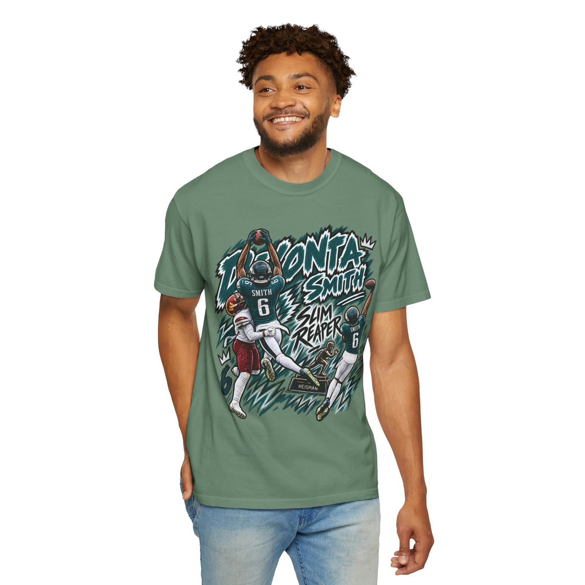 Devonta Smith, SLIM REAPER Graphic T-Shirt - Sunday Standouts Sketch Series