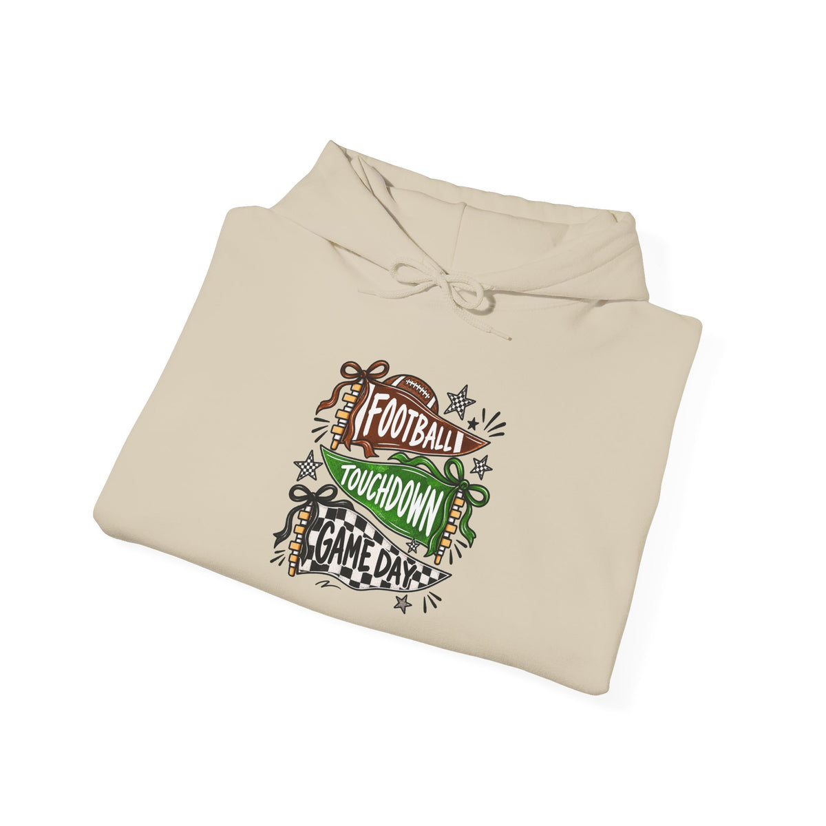 Football Touchdown Game Day Hoodie - Retro Grunge Sports Sweatshirt
