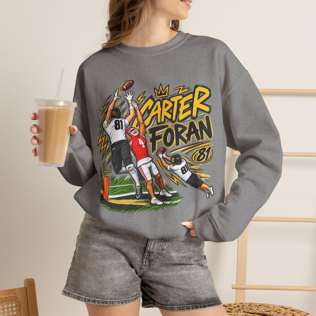 CARTER FORAN Graphic Crewneck - Saturday Standouts Sketch Series