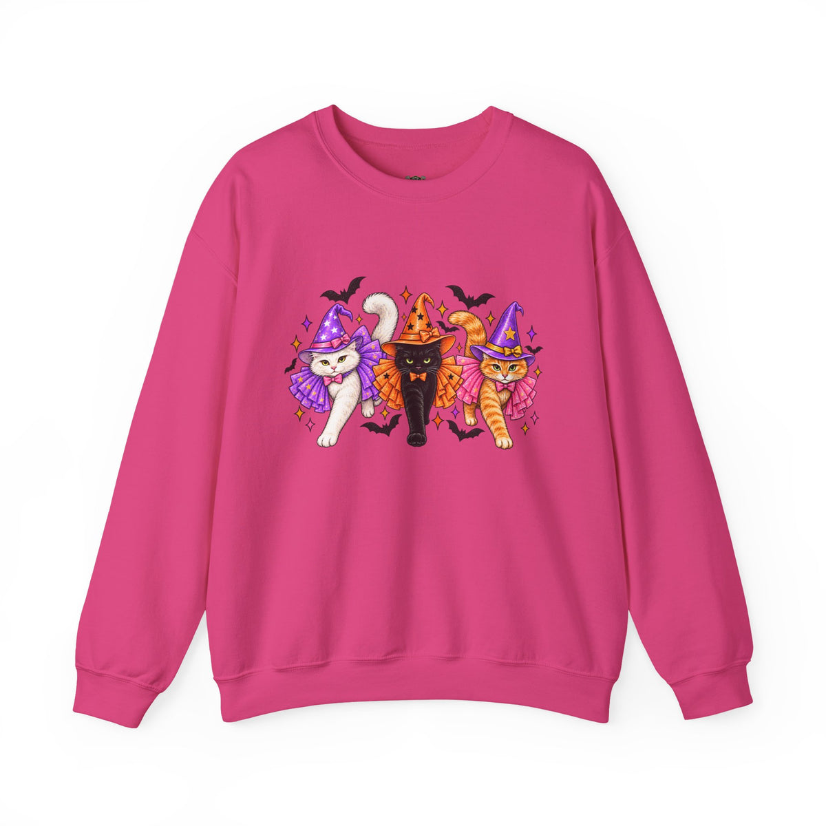 Halloween Witch Cats Crewneck Sweatshirt