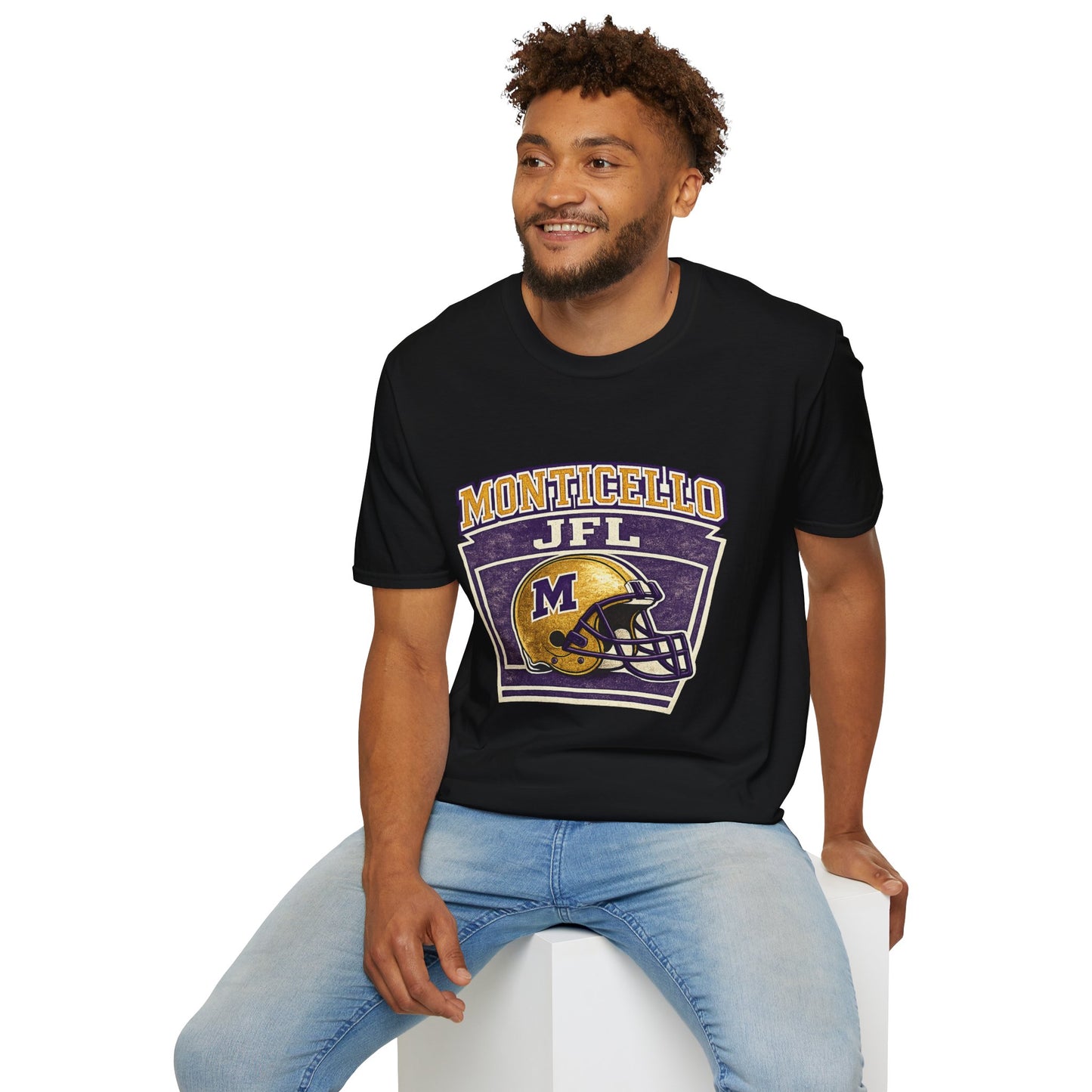 Monticello JFL Football T‑Shirt — Vintage Helmet Tee