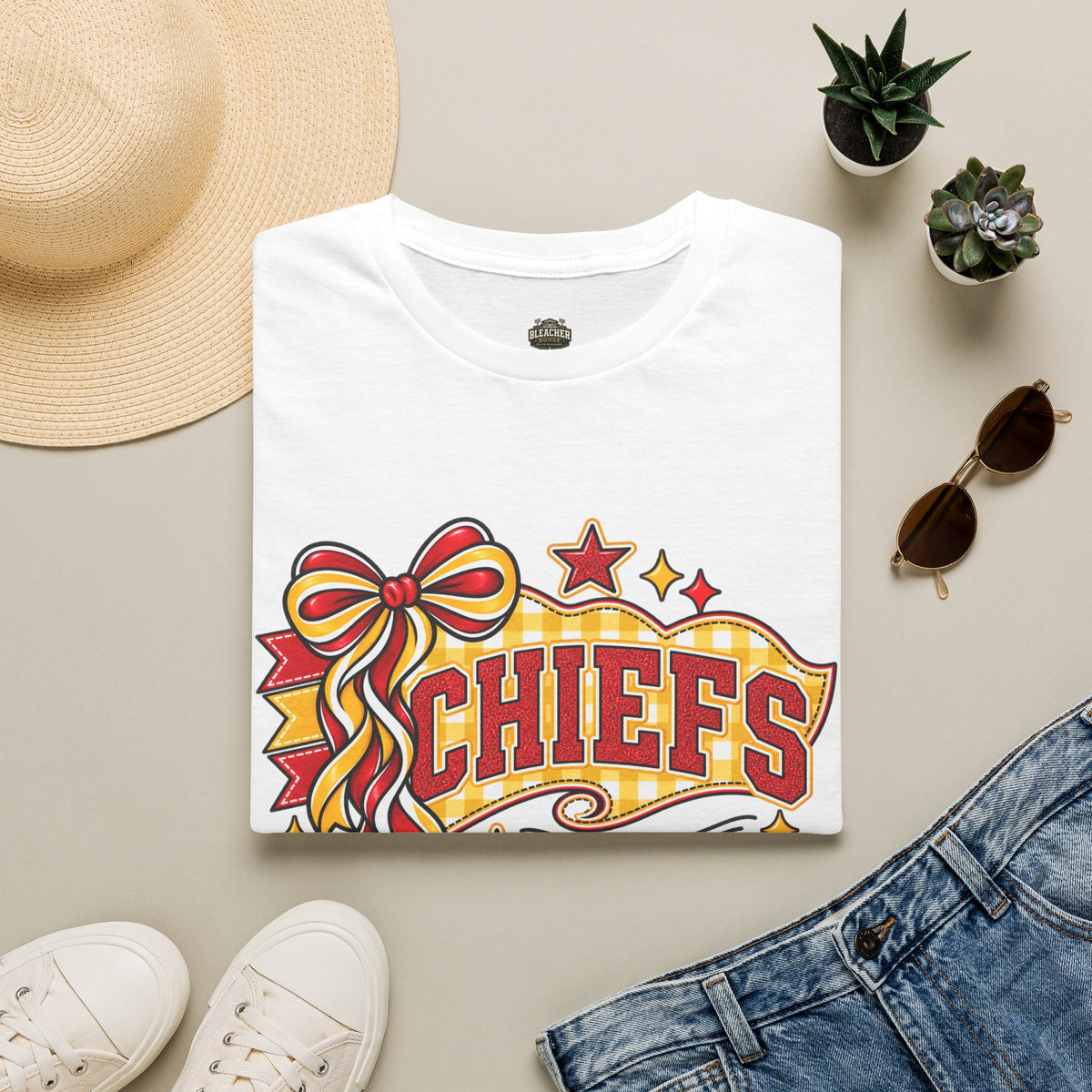 Chiefs Ribbon & Banner T-Shirt — Team Spirit Tee