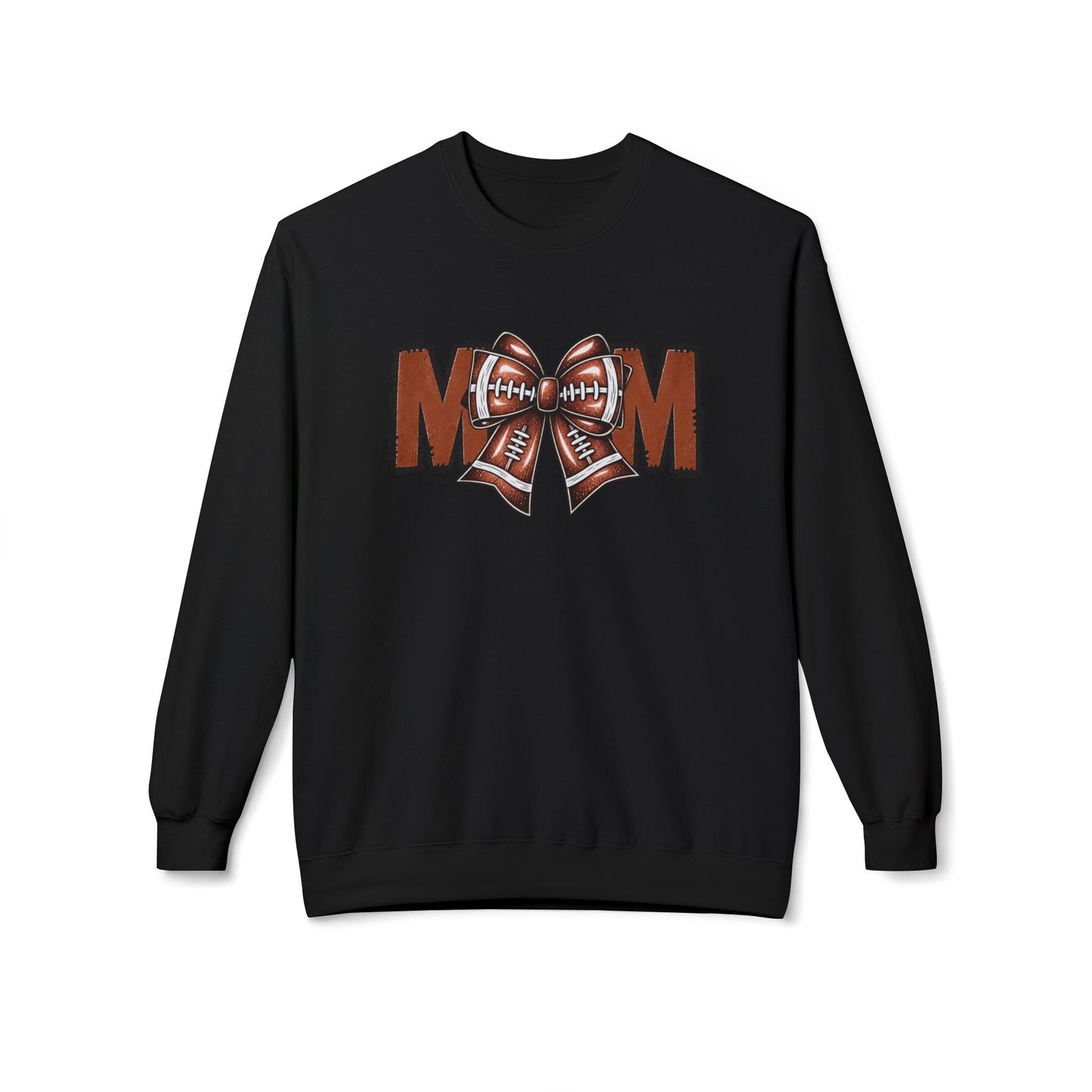 Sweatshirt - Football Mom Bow Crewneck Sweatshirt