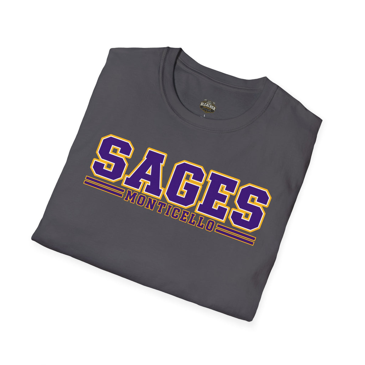 Sages Monticello Crew T‑Shirt — Classic Collegiate School Spirit Tee