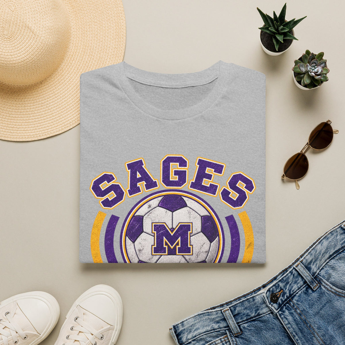 CUSTOMIZABLE Sages Soccer Club T-Shirt — YOUR NAME AND NUMBER