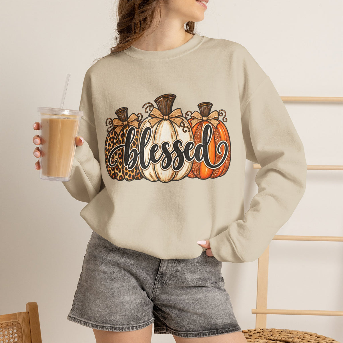 Blessed Pumpkin Sweatshirt — Fall Autumn Crewneck