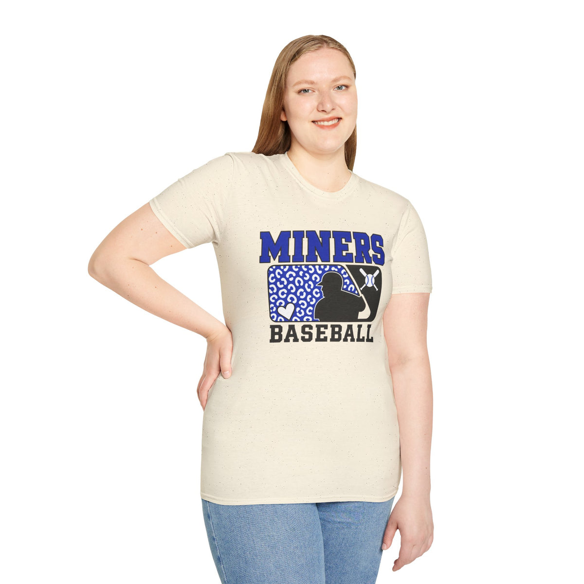 Miners Baseball T-Shirt — Leopard Print Batter Graphic Tee