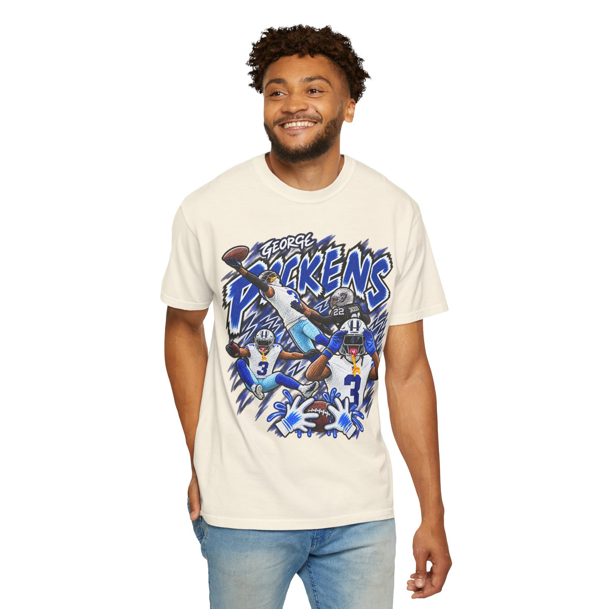 George Pickens Graphic T-Shirt - Sunday Standouts Sketch Series