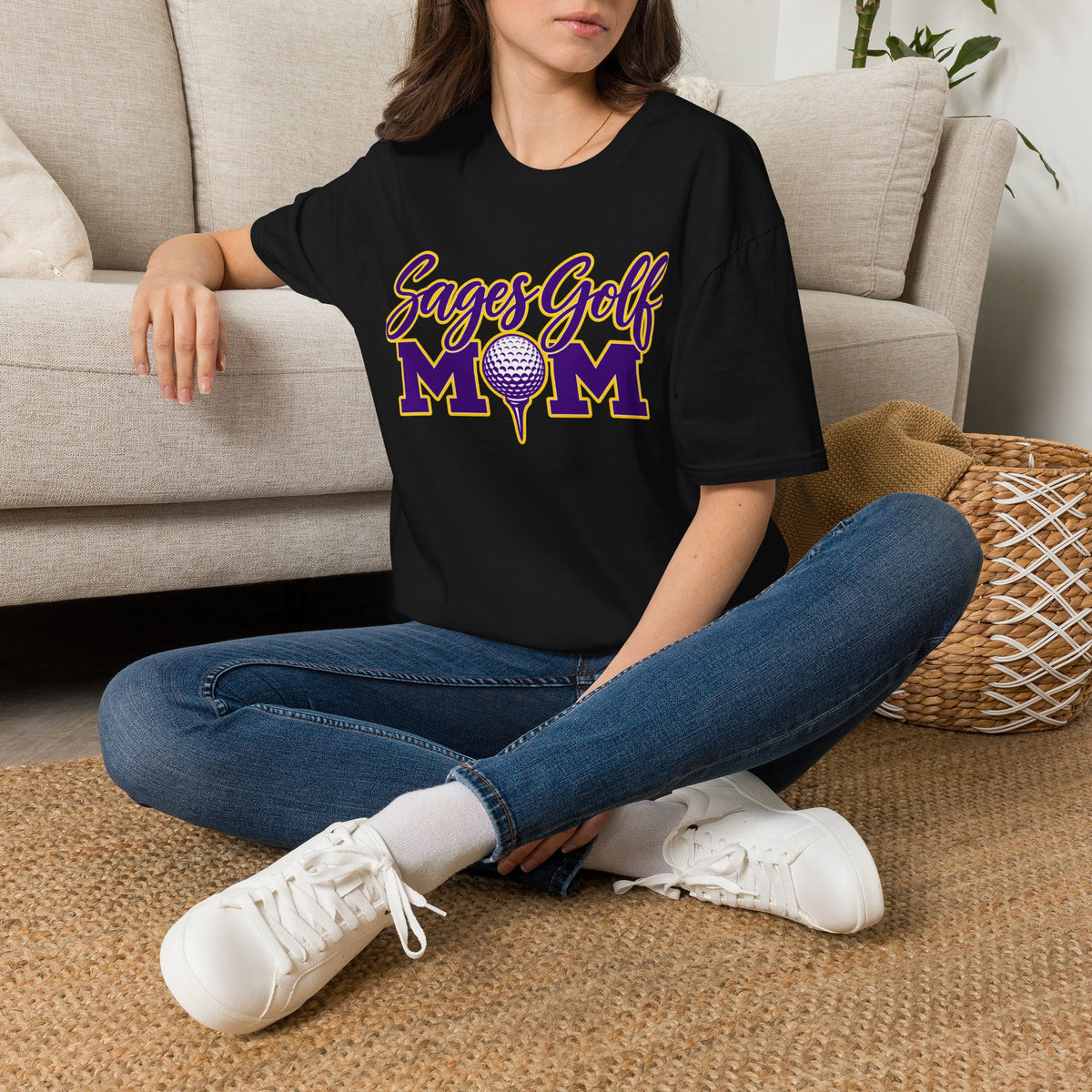 Sages Golf Mom T-Shirt — “Sages Golf MOM” Script & Tee Graphic
