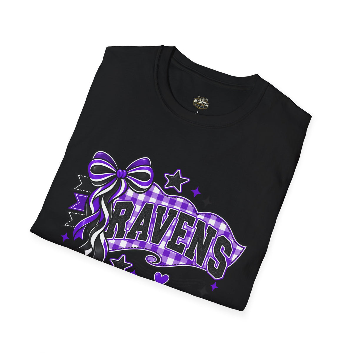 Ravens T-Shirt — Purple Ribbon & Stars Spirit Tee
