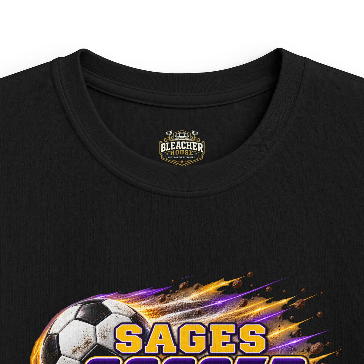 YOUTH Monticello Soccer Club T Shirt - Flaming Soccer Ball