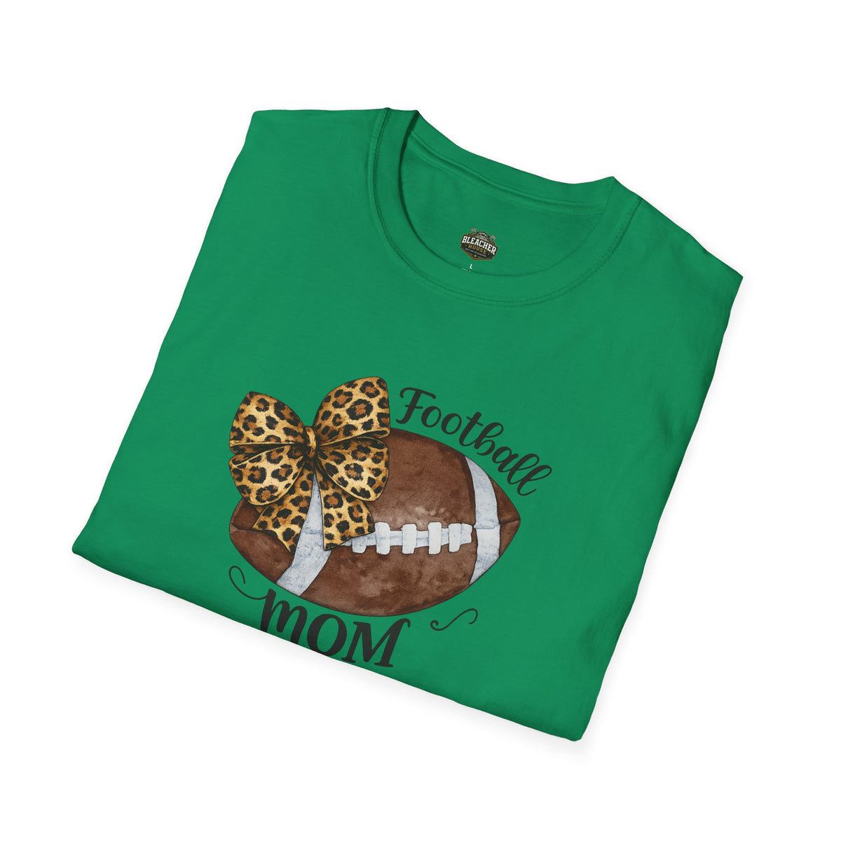 Football Mom T-Shirt — Leopard Bow Game Day Tee