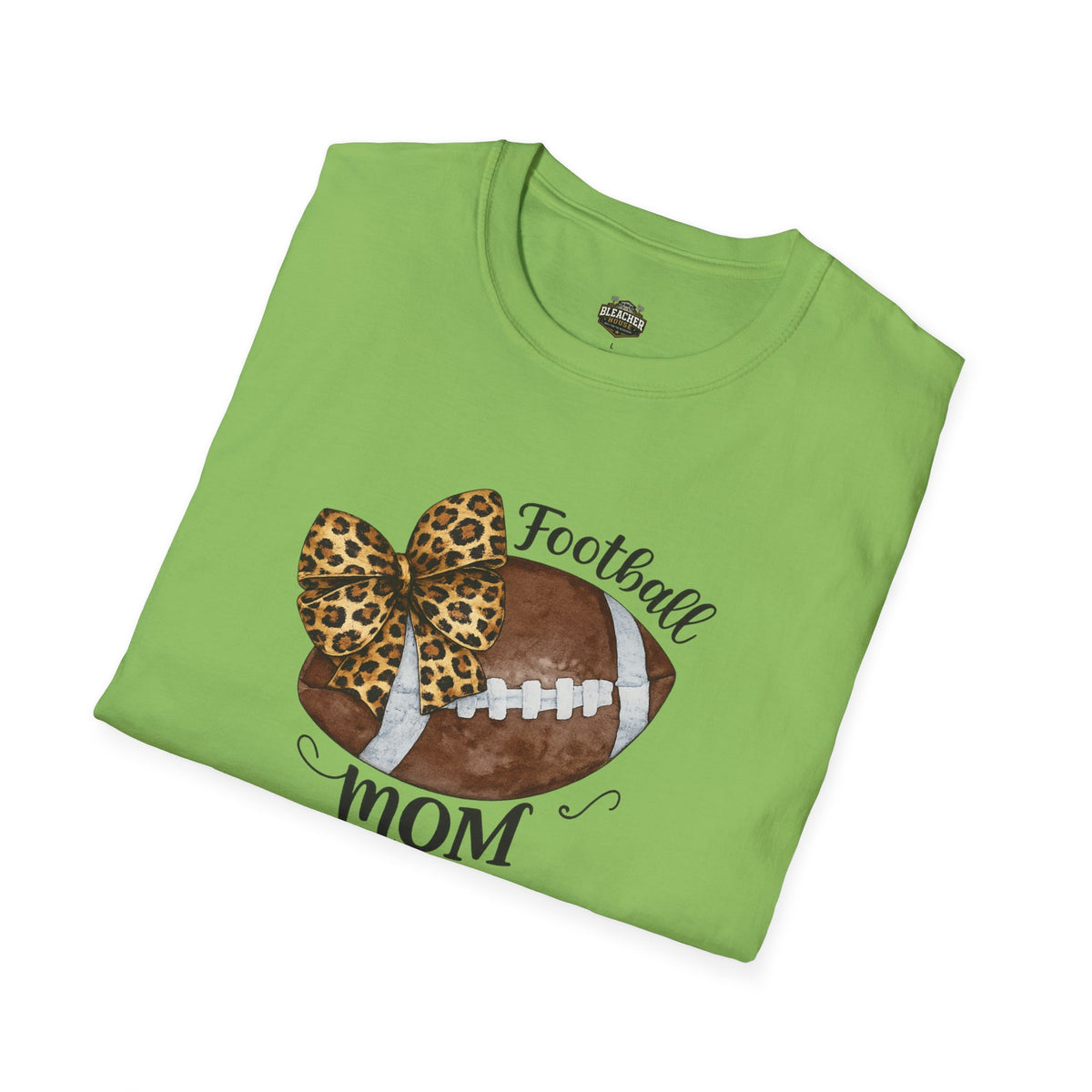 Football Mom T-Shirt — Leopard Bow Game Day Tee