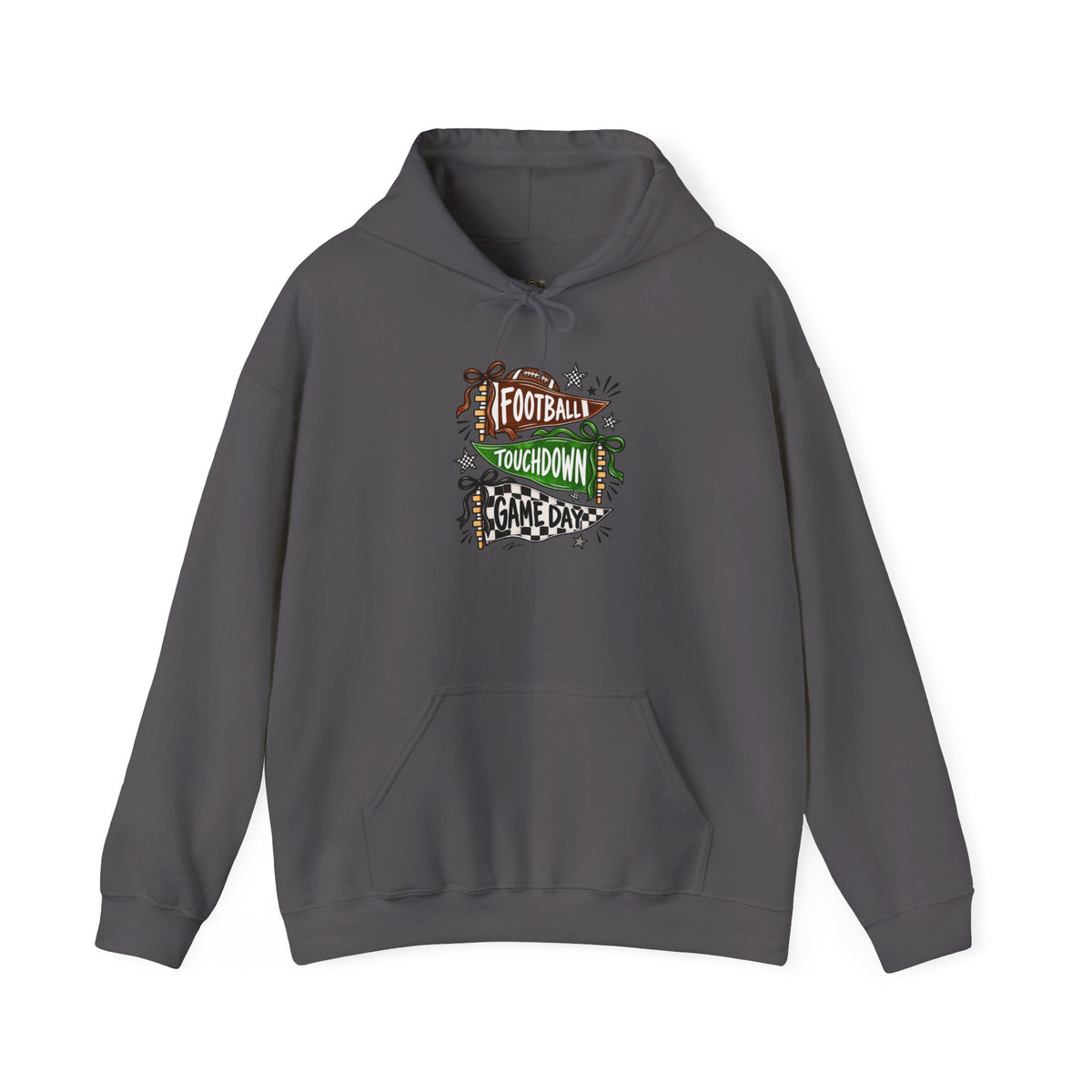 Football Touchdown Game Day Hoodie - Retro Grunge Sports Sweatshirt