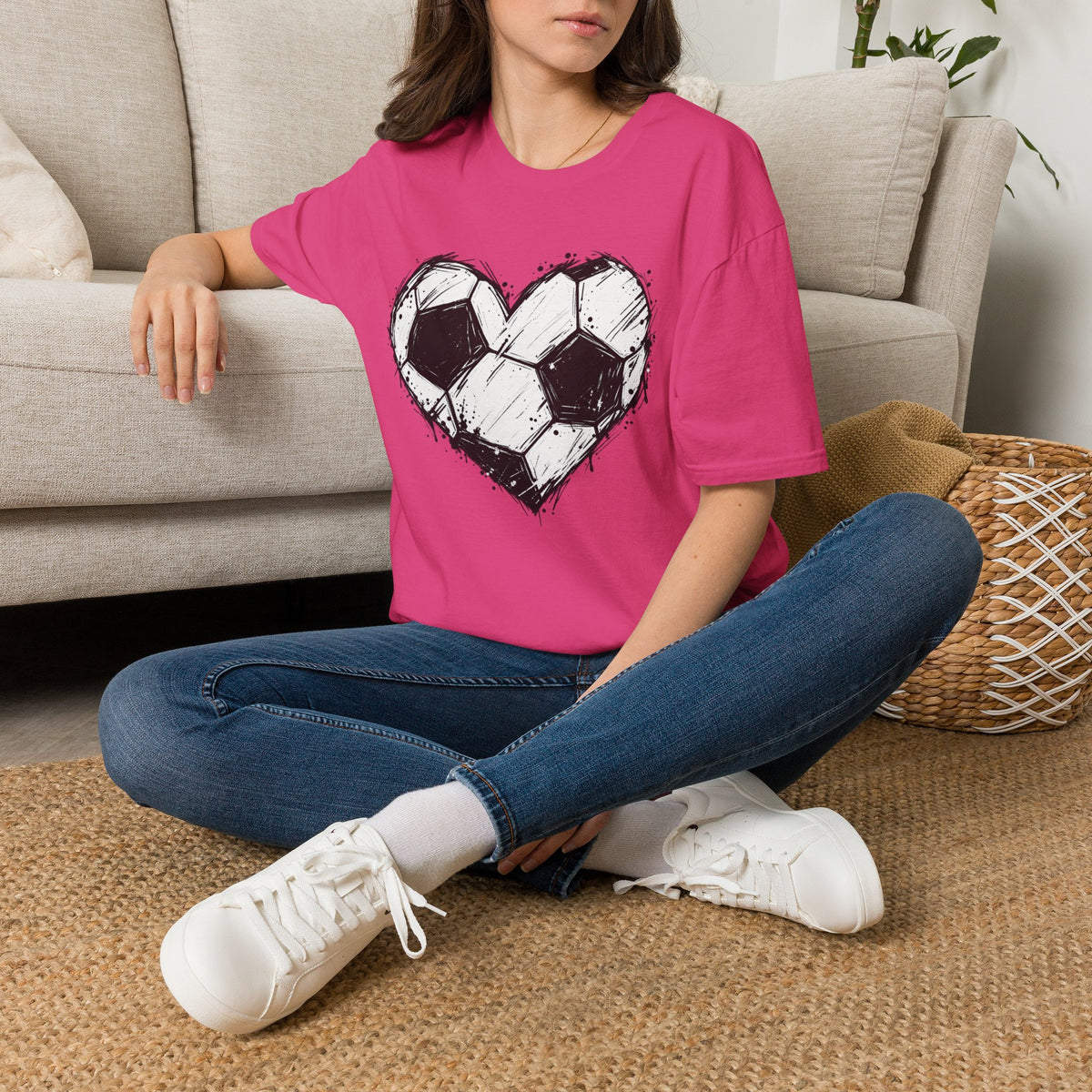 Soccer Heart T-Shirt — Grunge Love Football Tee