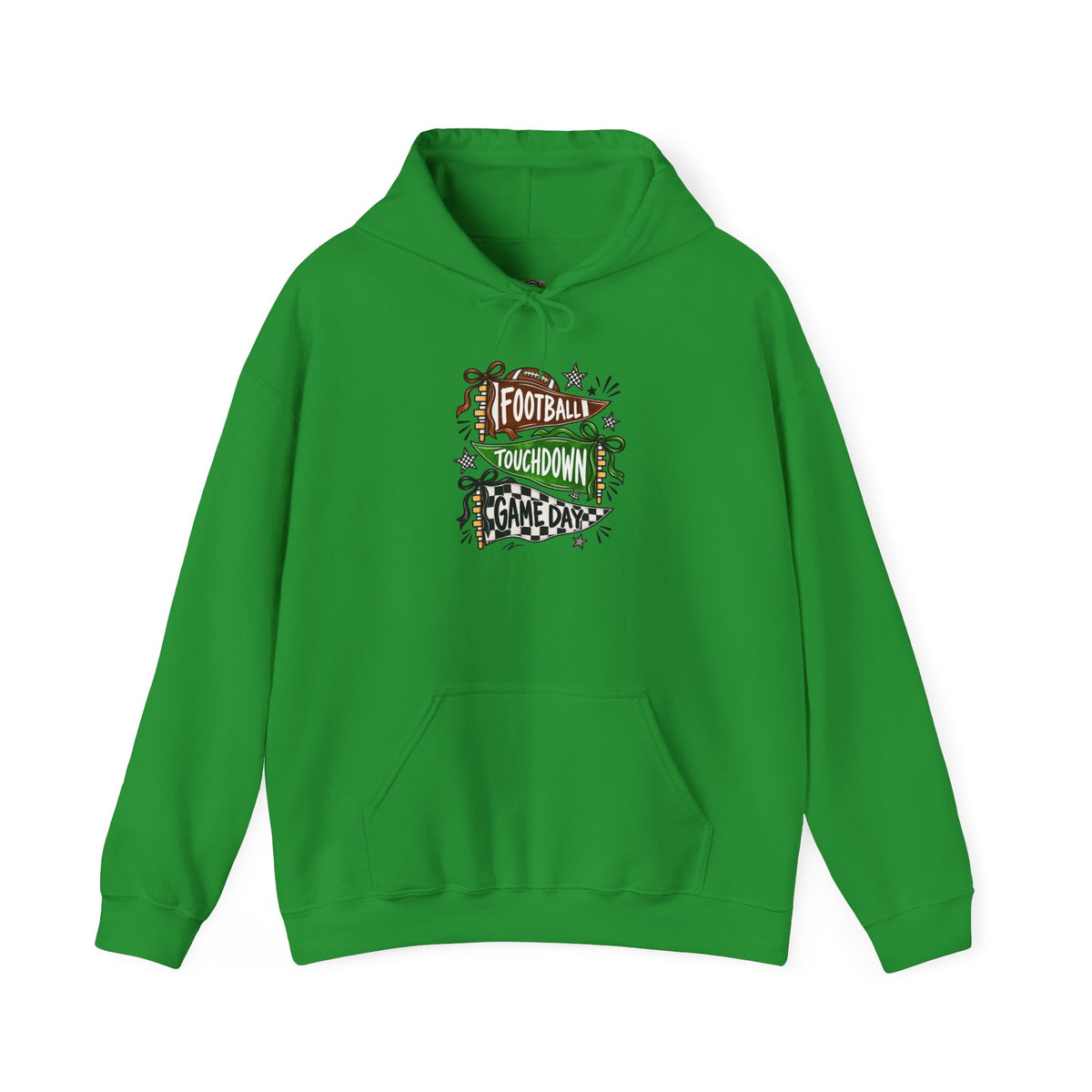 Football Touchdown Game Day Hoodie - Retro Grunge Sports Sweatshirt