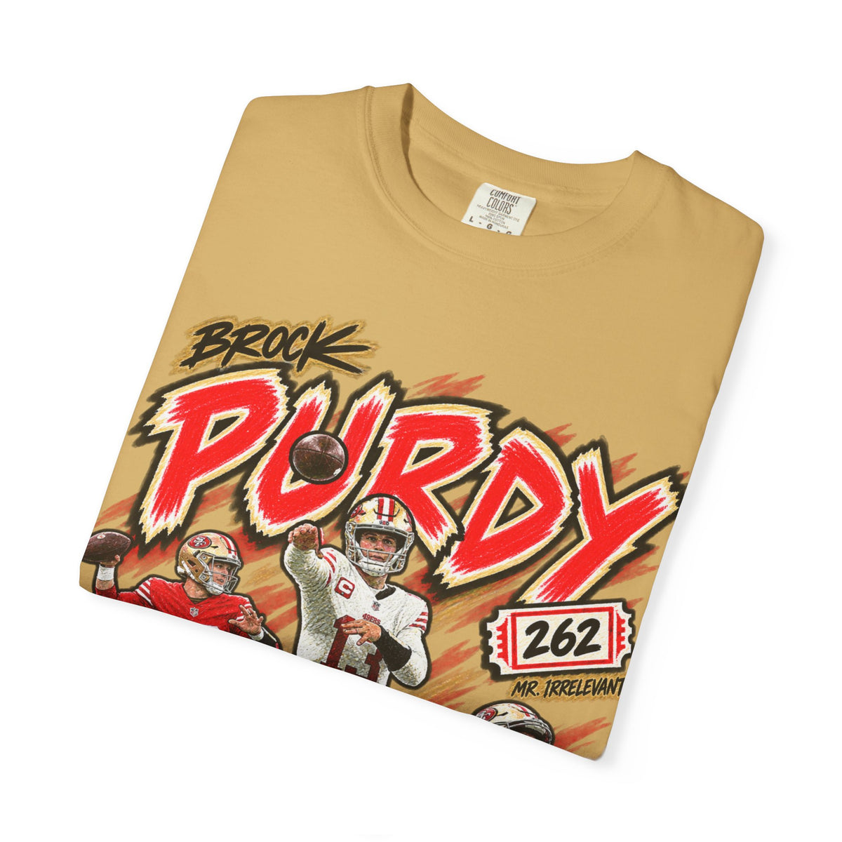 Brock Purdy, MR. IRRELEVANT Graphic T-Shirt - Sunday Standouts Sketch Series