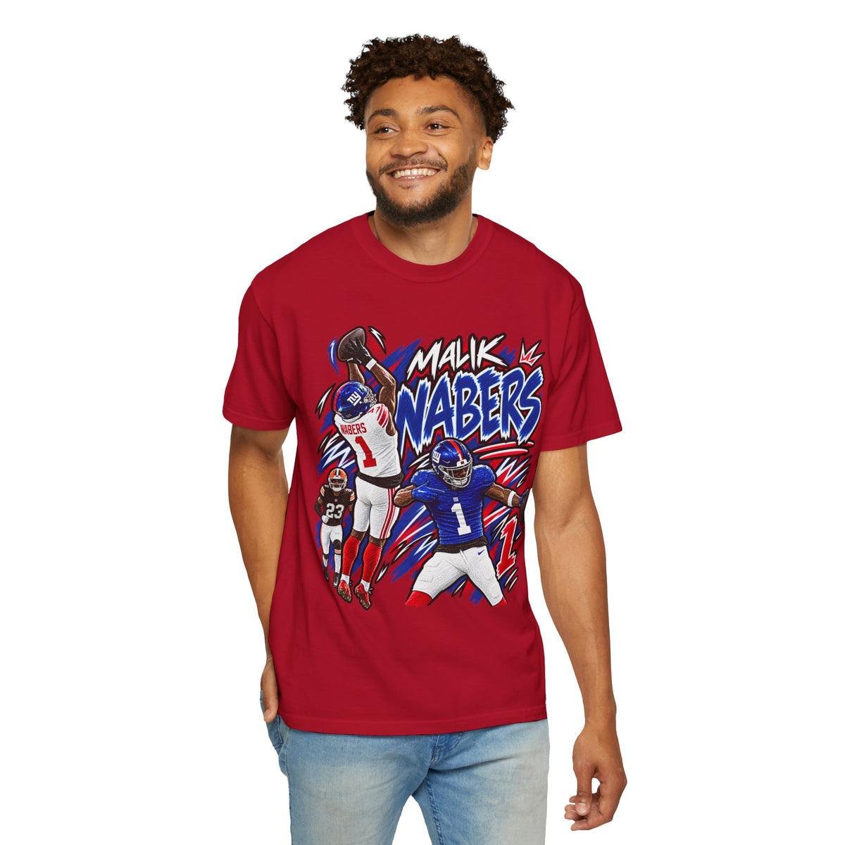 Malik Nabers Graphic T-Shirt - Sunday Standouts Sketch Series