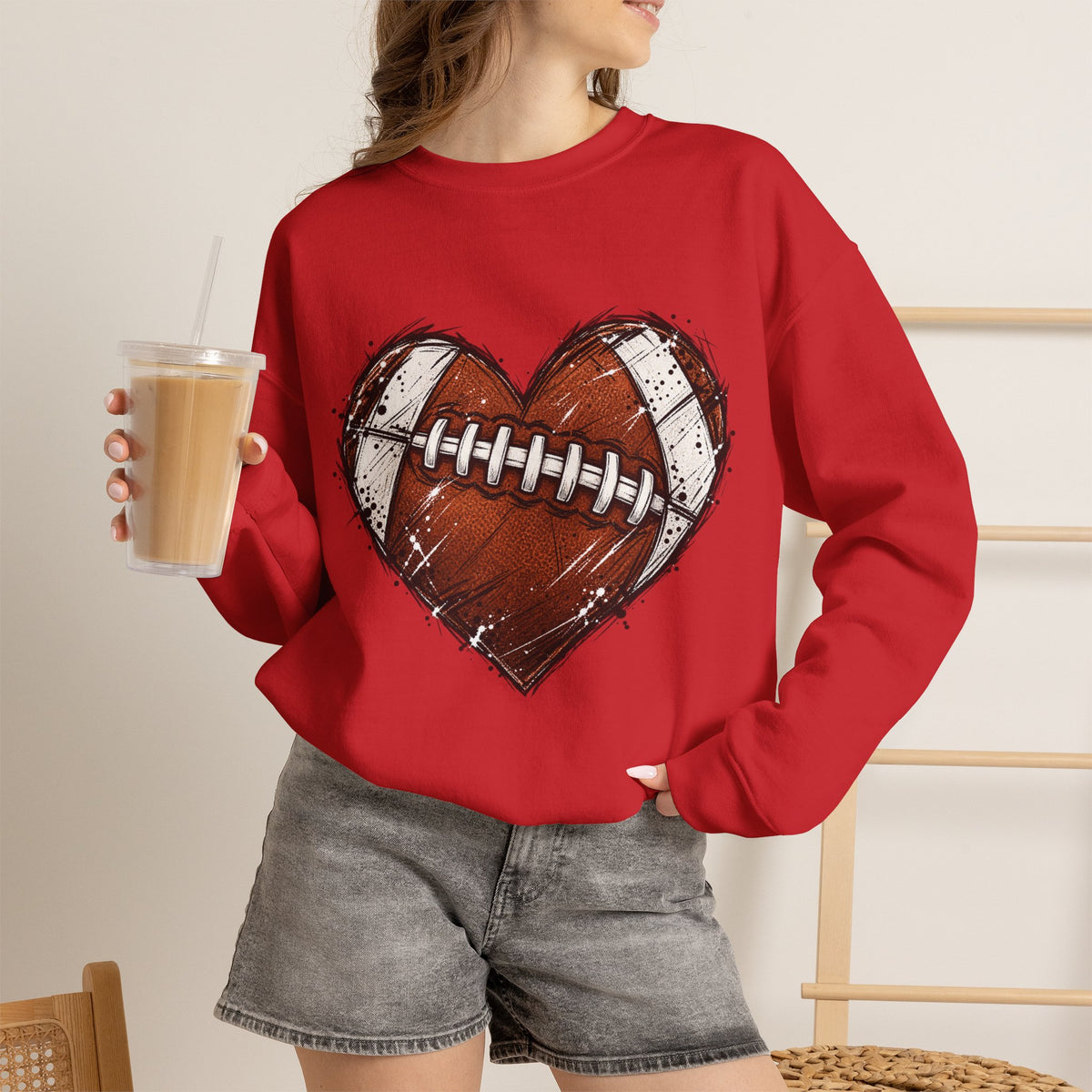 Unisex Heavy Blend™ Football Crewneck Sweatshirt
