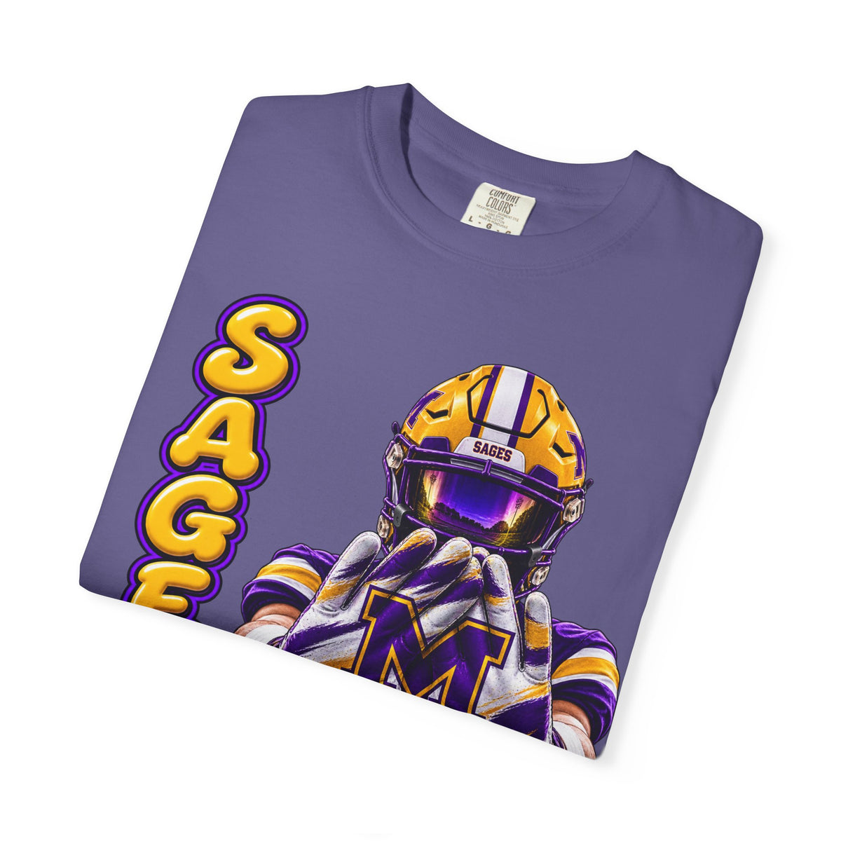 Monticello Sages Football Player Graphic T-Shirt