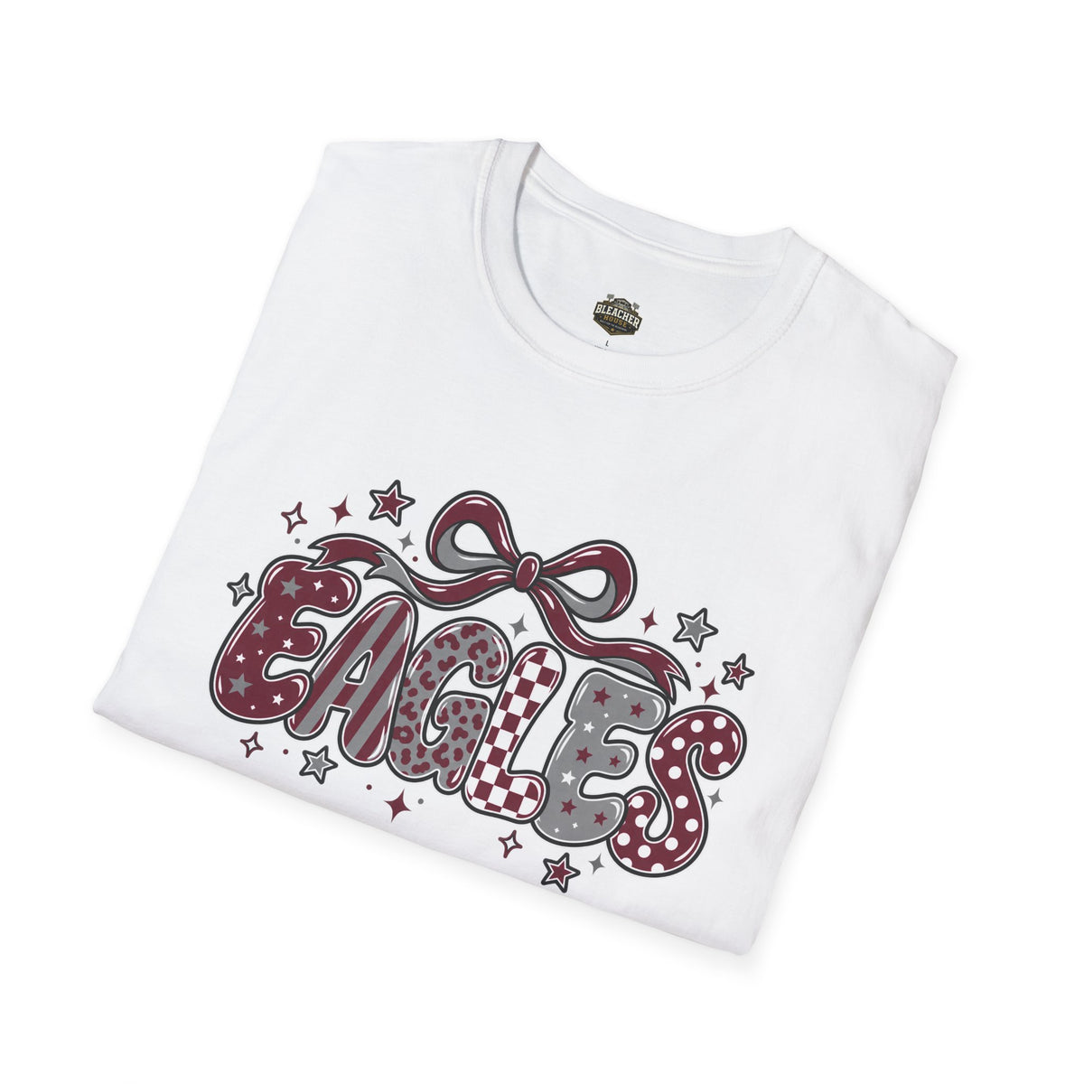 Eagles T-Shirt — Retro Bow & Stars Spirit Shirt