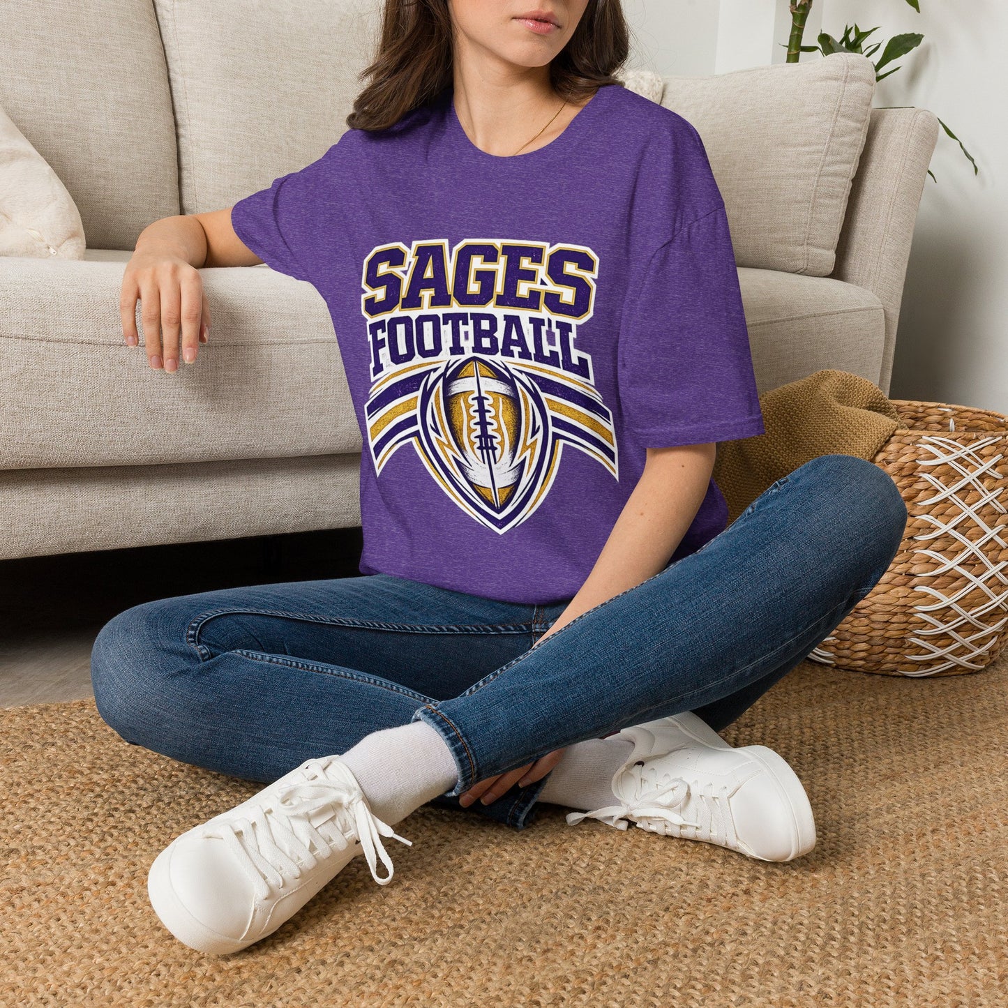Sages Football T-Shirt — Vintage Collegiate Team Tee