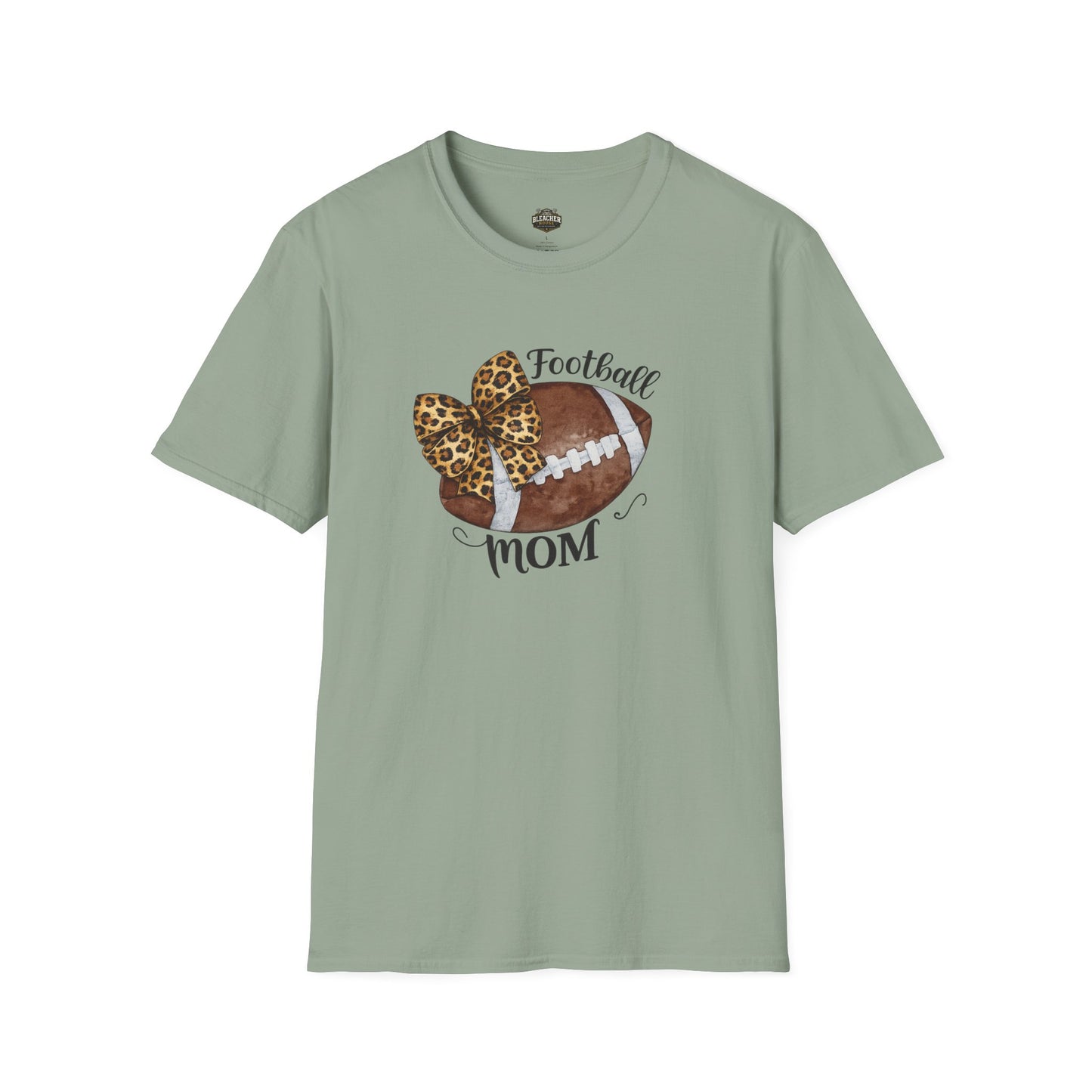 Football Mom T-Shirt — Leopard Bow Game Day Tee
