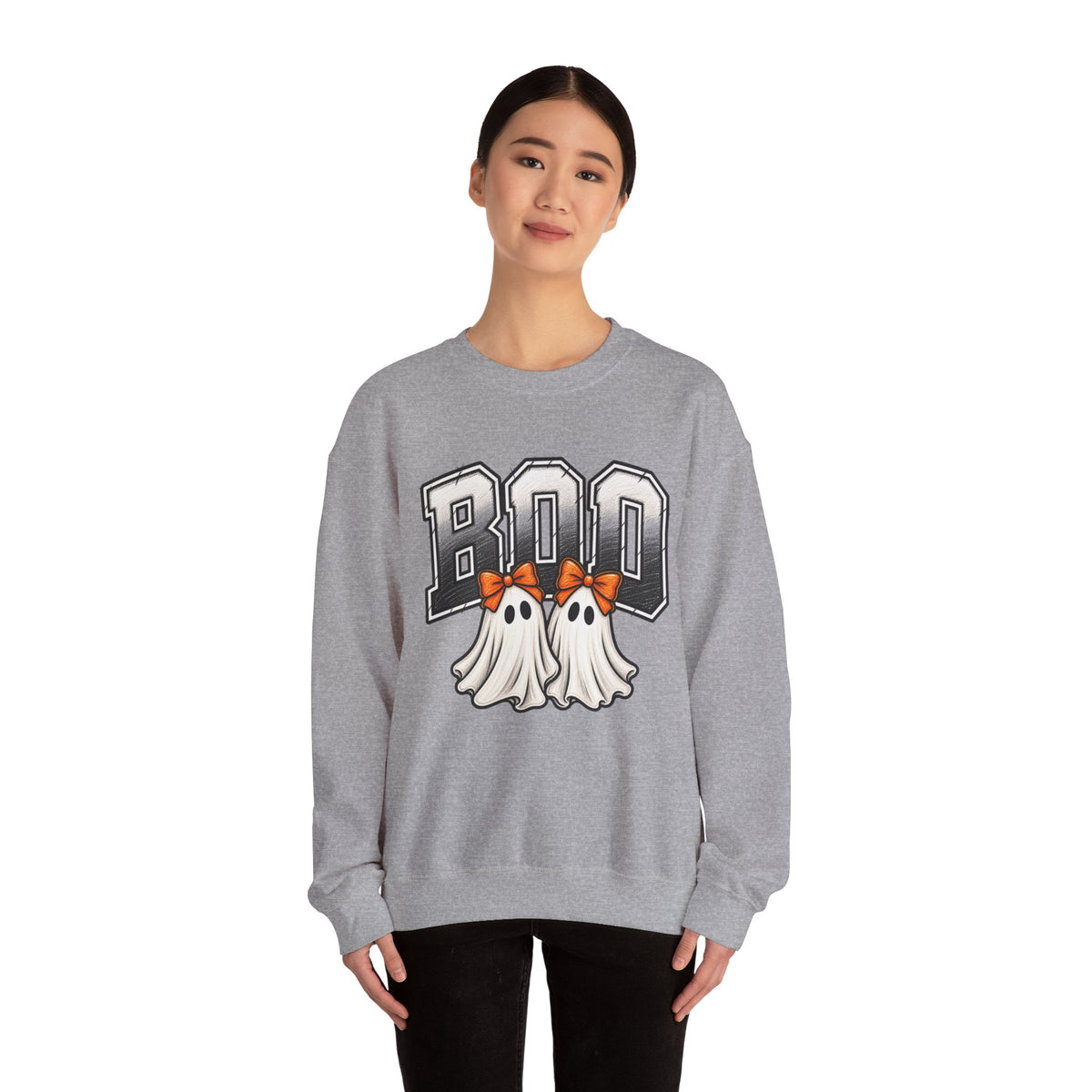 Halloween 'Boo' Ghosts Crewneck Sweatshirt — Cute Spooky Fall Pullover