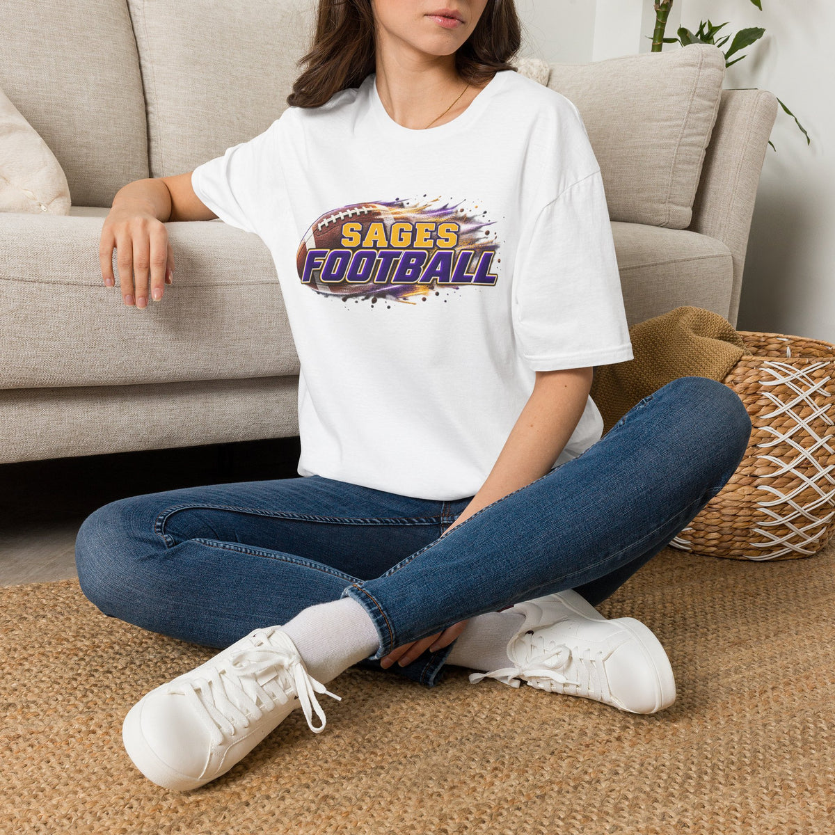 Sages Flaming Football T-Shirt
