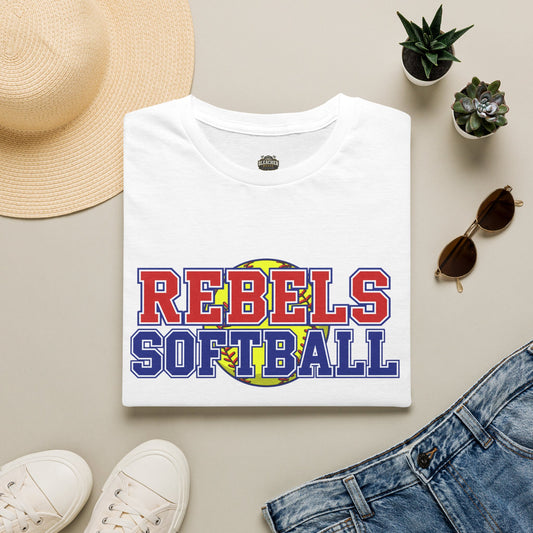Rebels Softball T-Shirt — Retro Team Spirit Soft Tee