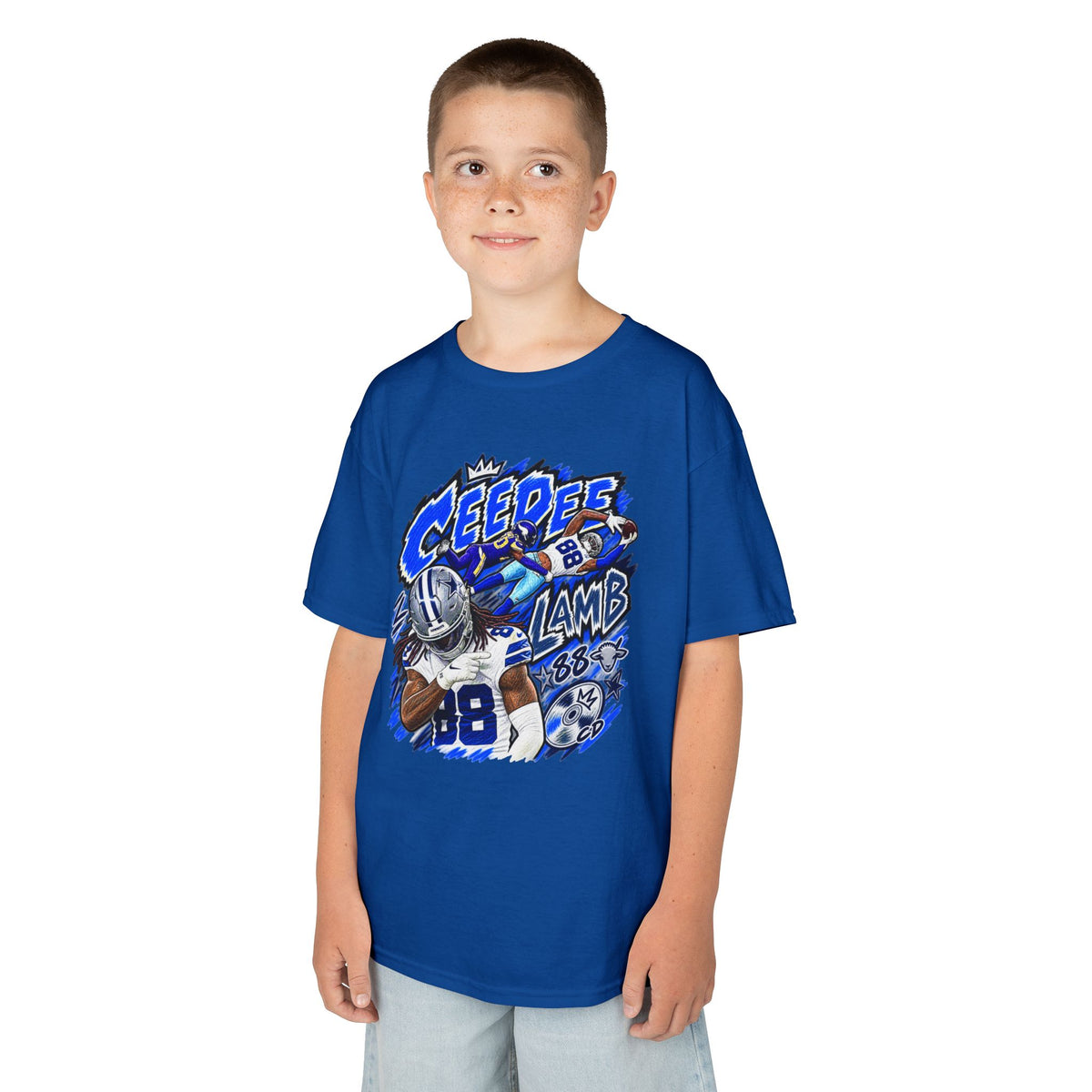 YOUTH CeeDee Lamb Graphic T-Shirt - Sunday Standouts Sketch Series