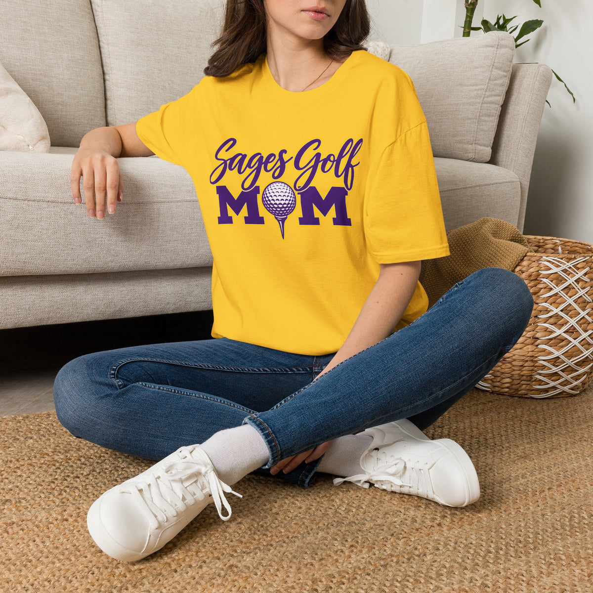 Sages Golf Mom T-Shirt — “Sages Golf MOM” Script & Tee Graphic