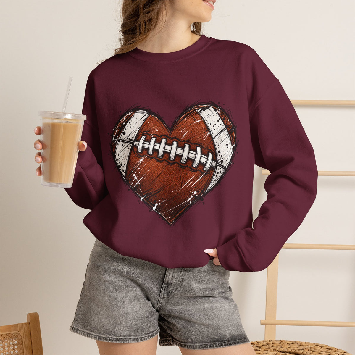 Unisex Heavy Blend™ Football Crewneck Sweatshirt