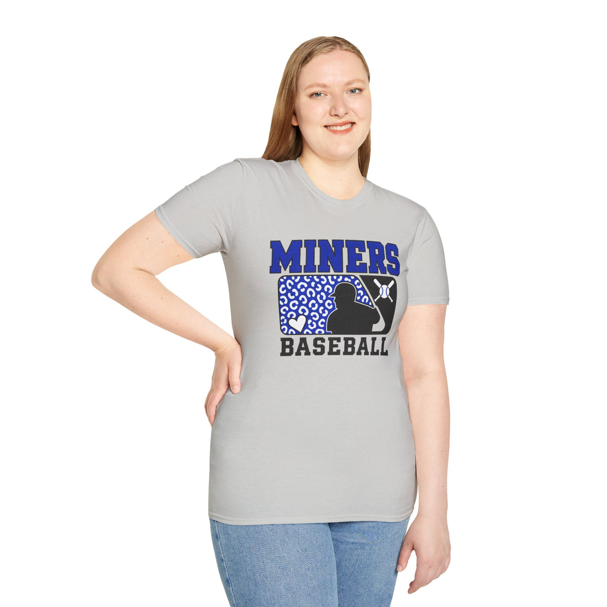 Miners Baseball T-Shirt — Leopard Print Batter Graphic Tee