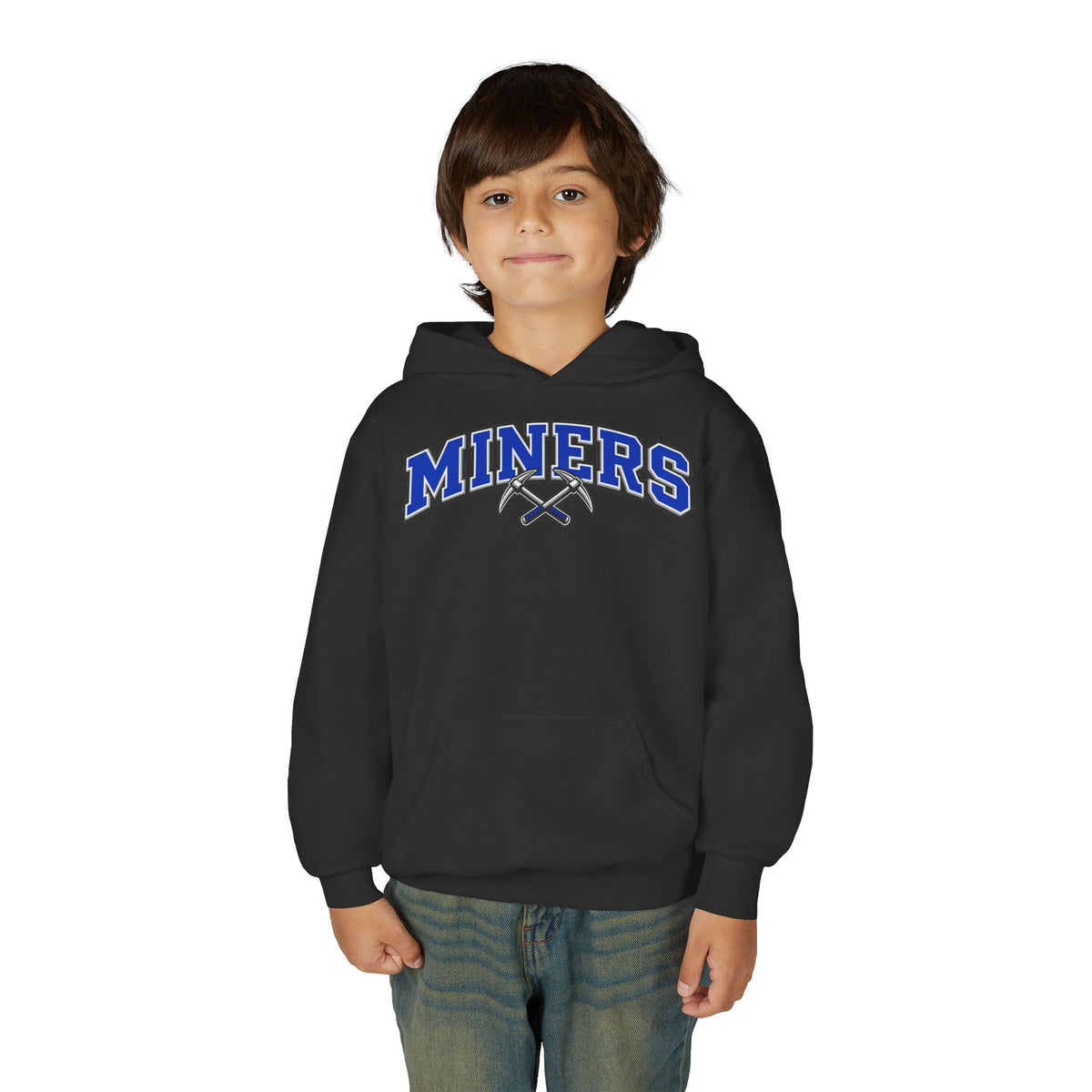 YOUTH Miners Block Letter and Logo Hoodie