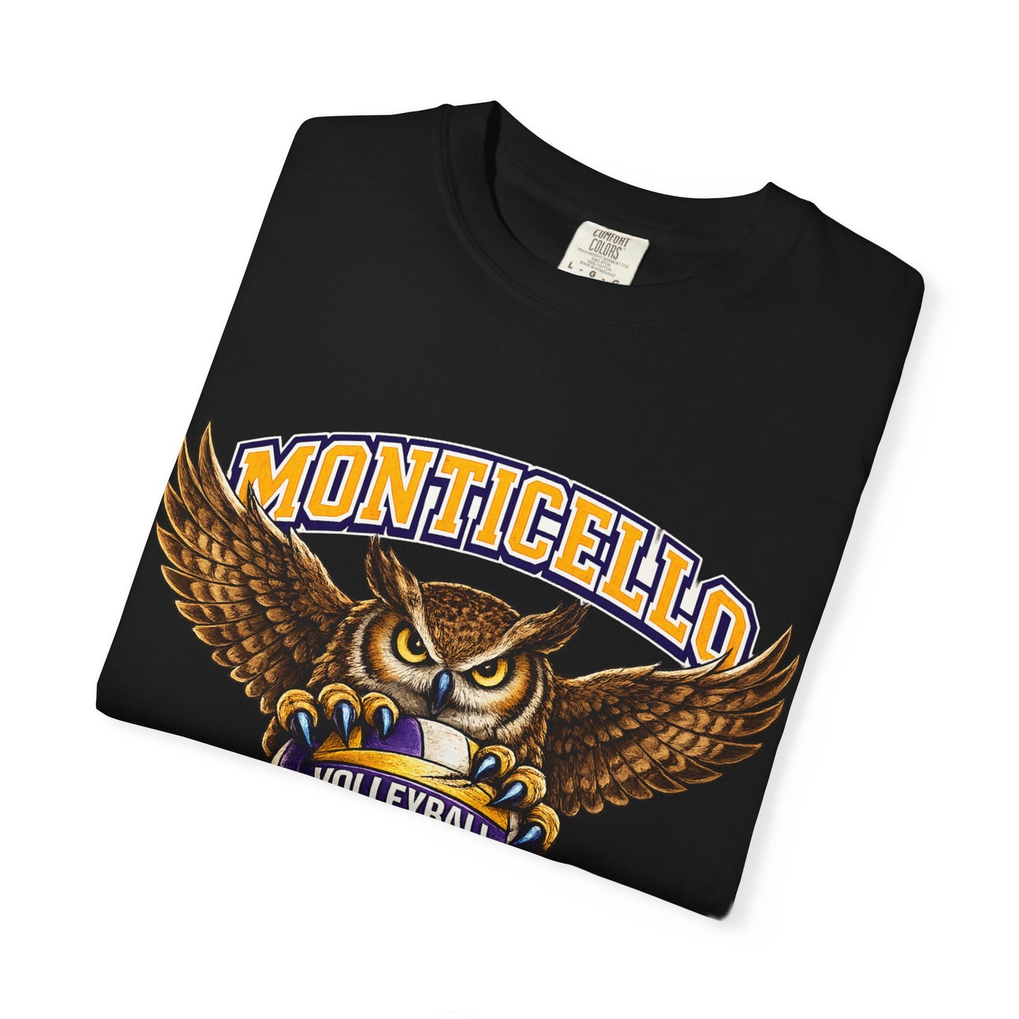 Monticello Sages Volleyball T-Shirt — Vintage Owl & Wings Team Tee