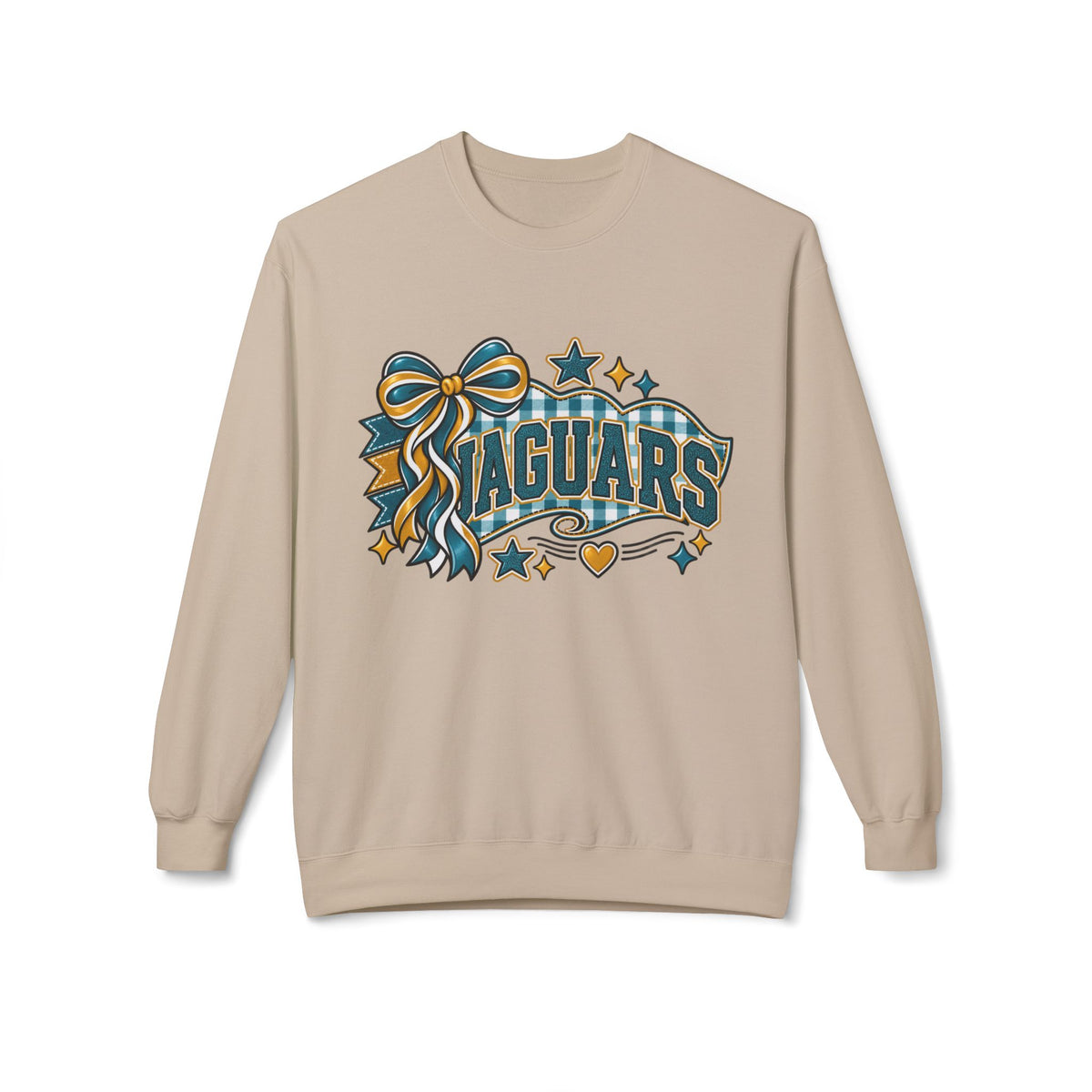 Jaguars Ribbon & Banner Crewneck Sweatshirt — Team Spirit Pullover