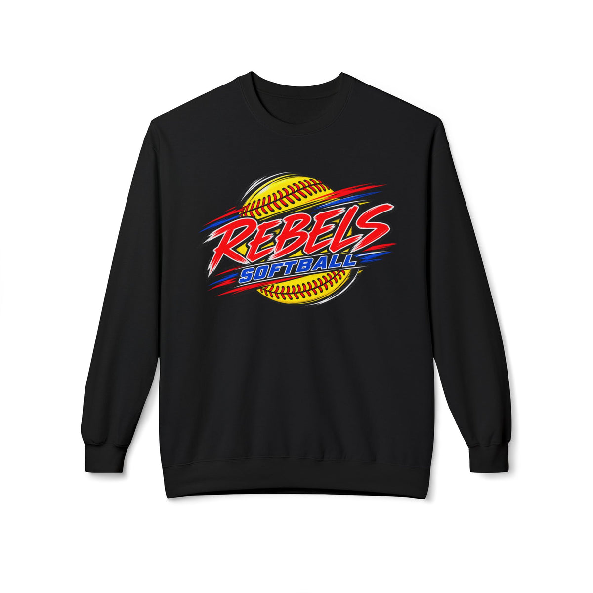 Rebels Softball Crewneck Sweatshirt — Bold Team Logo Pullover