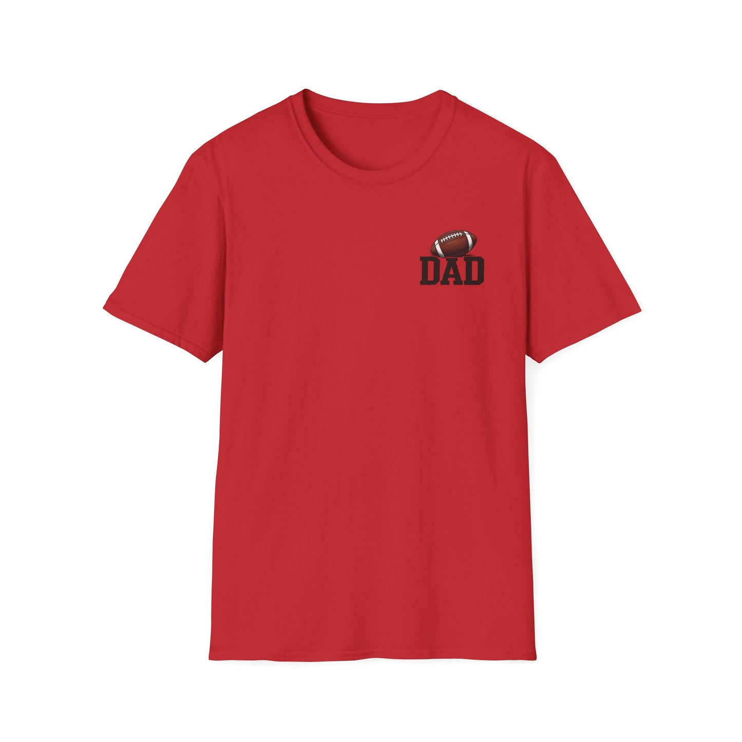 Football Dad T‑Shirt — 'DAD' with Football Chest Print