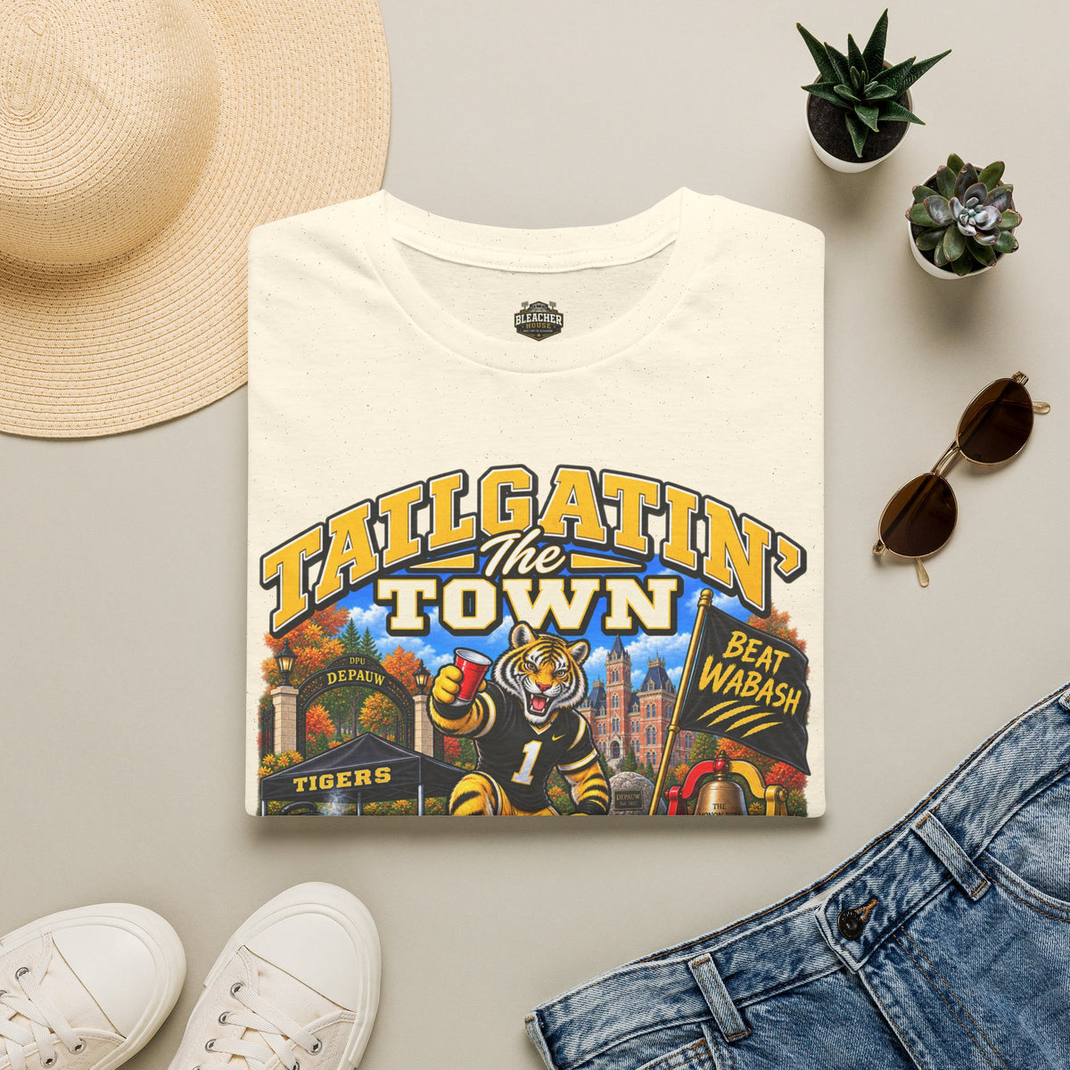 Tailgatin' the Town - DEPAUW EDITION - College Game Day Tailgate Tee